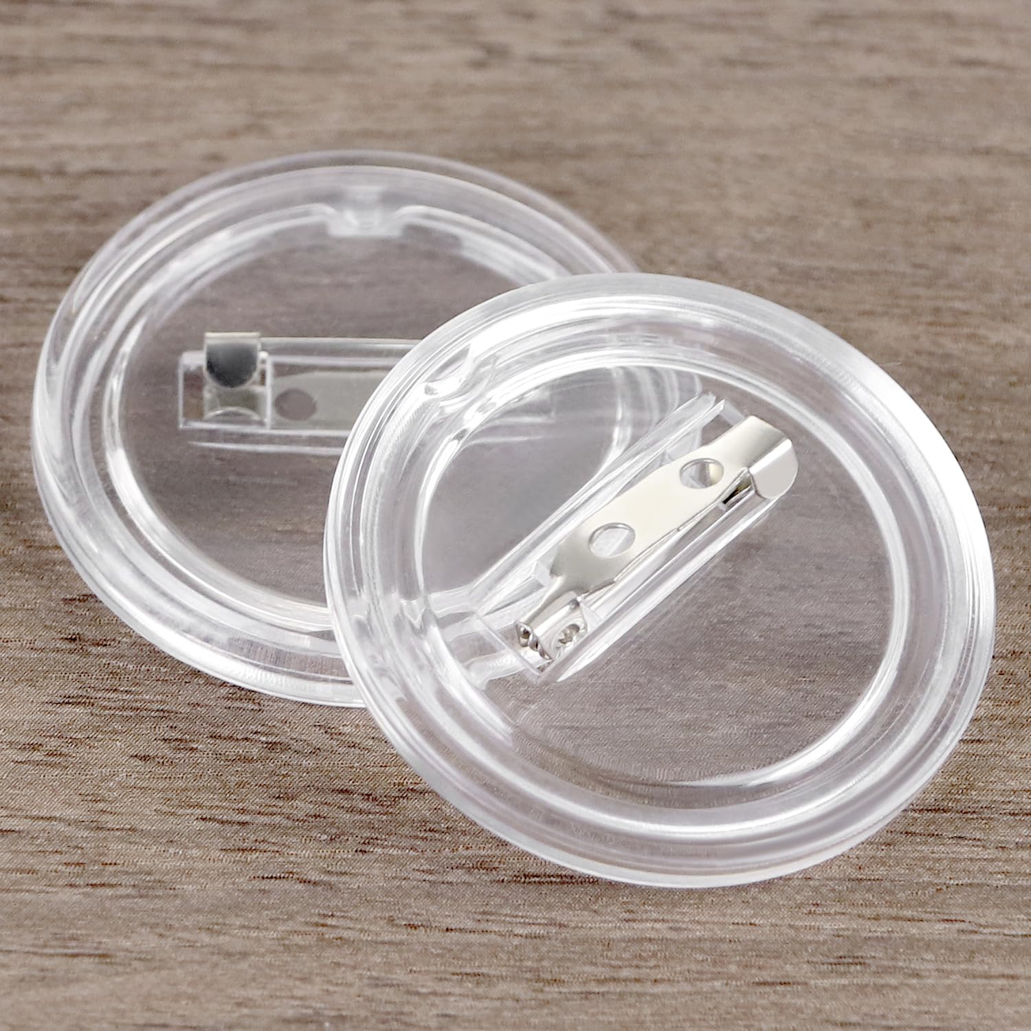 QWORK® 50 szt. akrylowych przypinek o średnicy zewnętrznej 38 mm - stwórz własne odznaki - rękodzieło DIY i prezenty na zamówienie