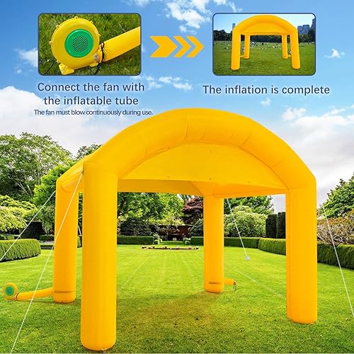 Miniatura 2 de Tienda de campaña con toldo de 13 x 10 pies para fiestas, fácil sombra al aire libre, tienda de campaña inflable grande, plegable, para eventos,