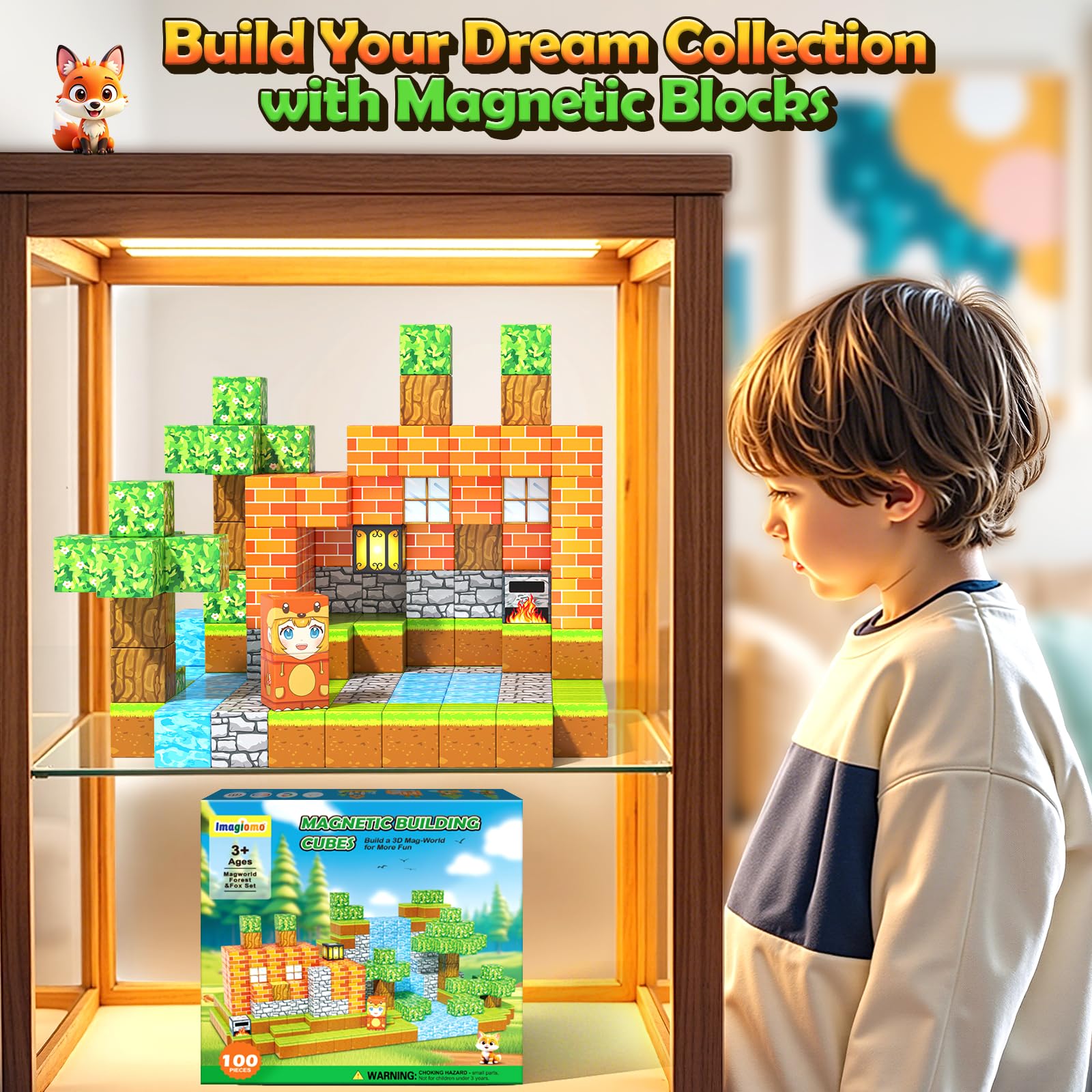 Amazon.com: 100PCS Magnetic Blocks - Build Mine Magnet World