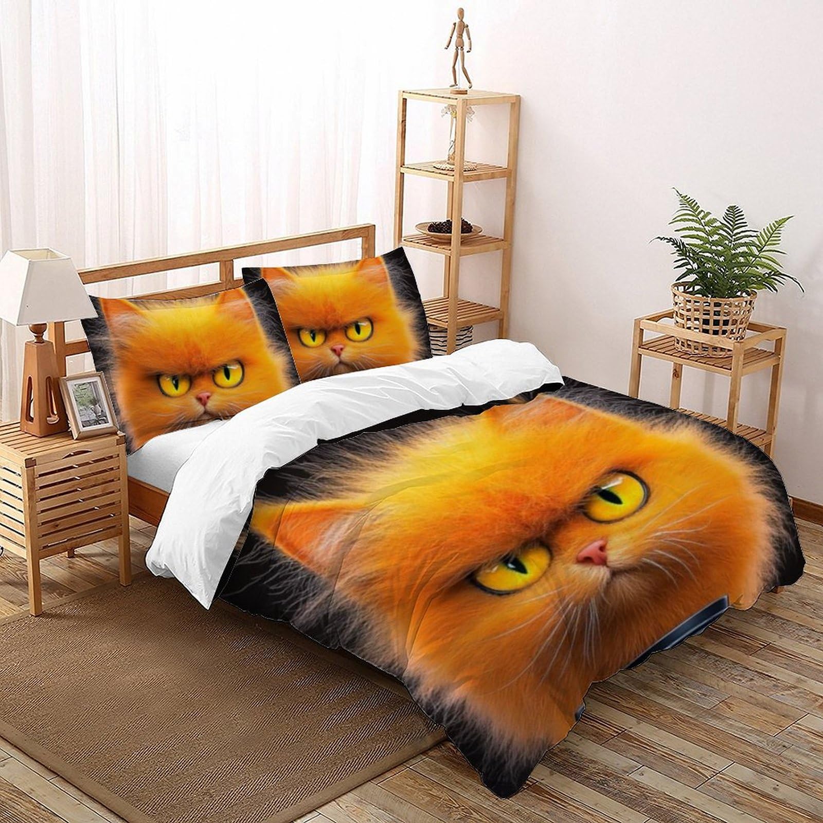 Housse de couette double microfibre Animaux zippée pour lit fille