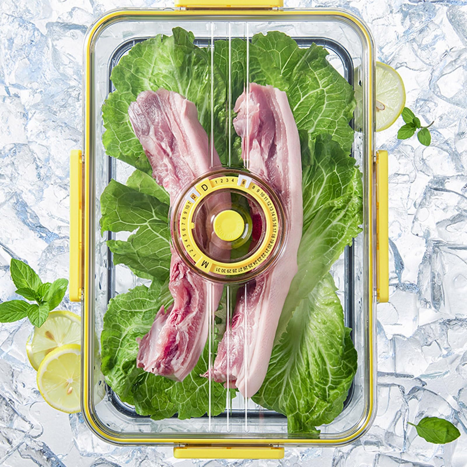 Portapane In Bambù 2 Strati Leader Accessories - 50x37x25 Cm, Con Tagliere - Foto 3