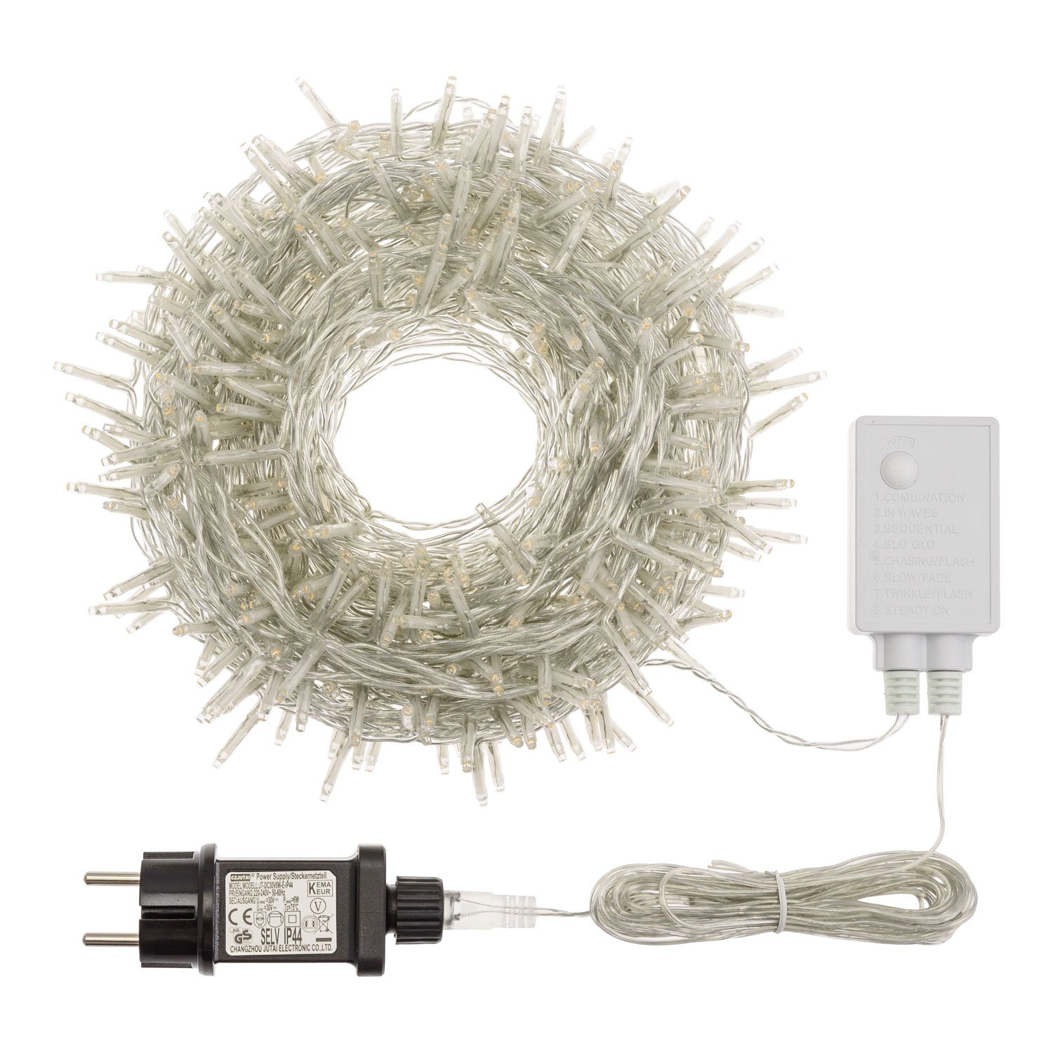 Catena 25,5 m, 360 miniled Bianco Freddo, mit Memory Controller, Cavo Trasparente
