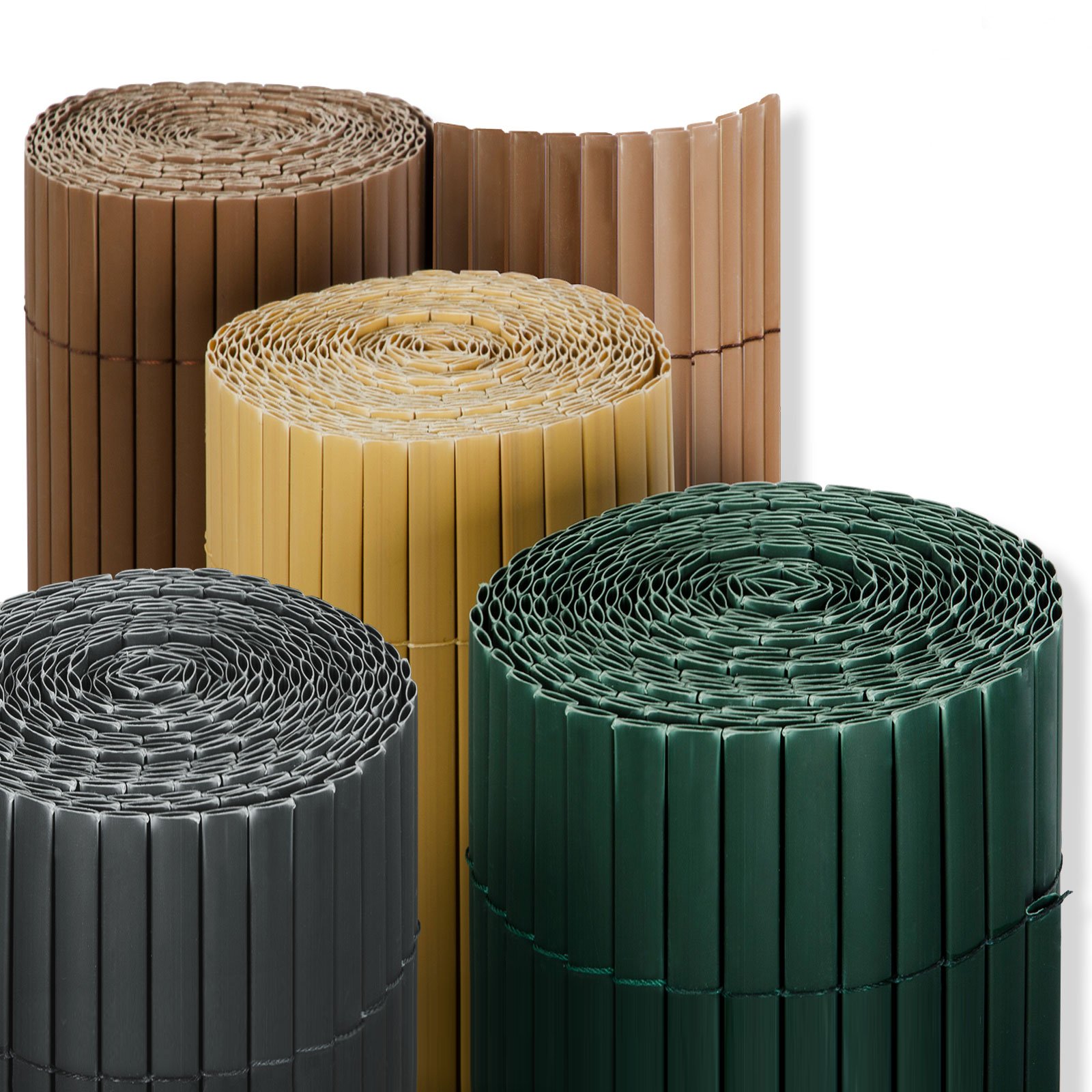 casa pura PVC Garden Screen - Protective Screen Fence - Balcony Privacy Screen - Grey - 150 x 300 cm
