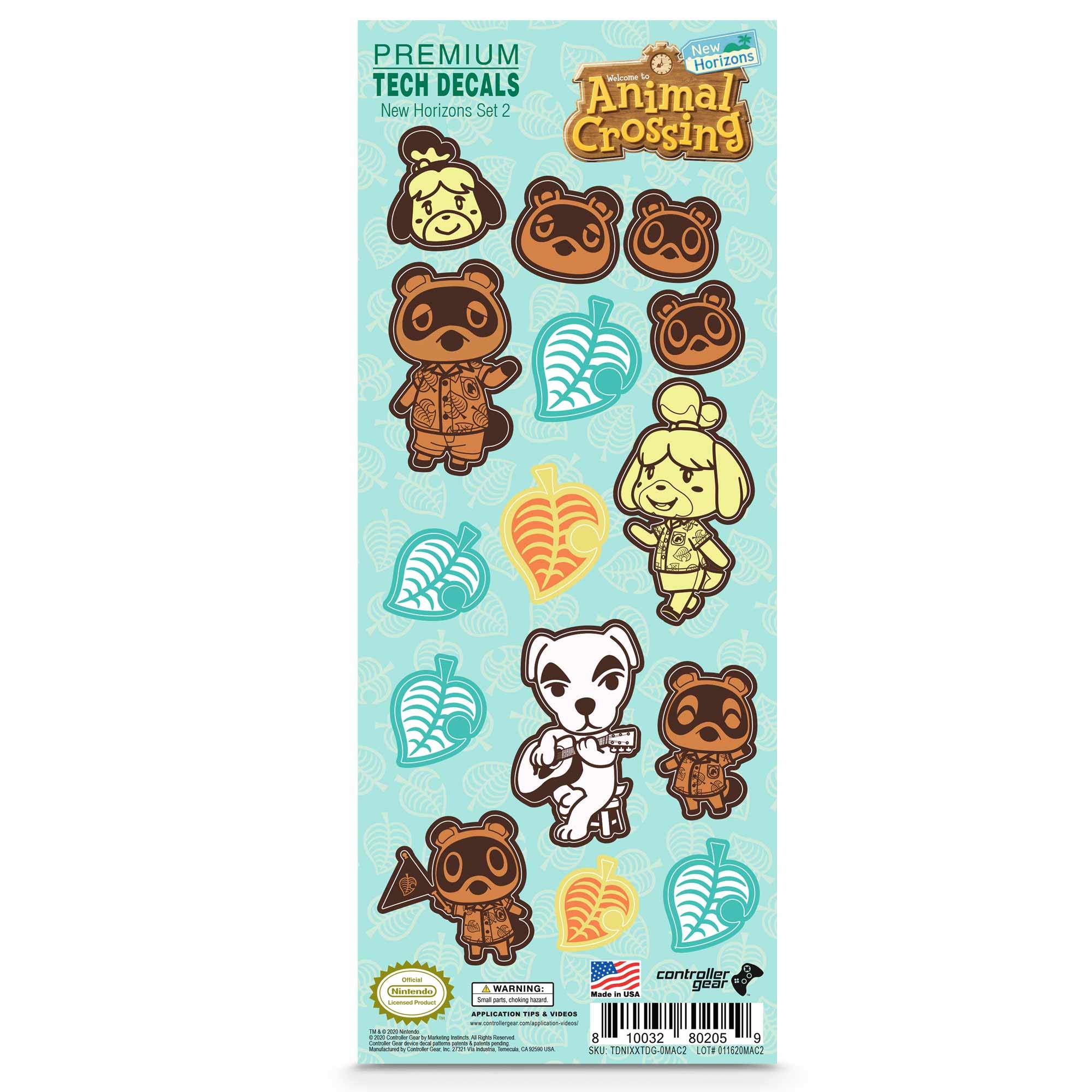 Animal Crossing New Horizons 15 Pack Set 2 Line Art Tech Decals Waterproof Stickers for Phone Laptop Water