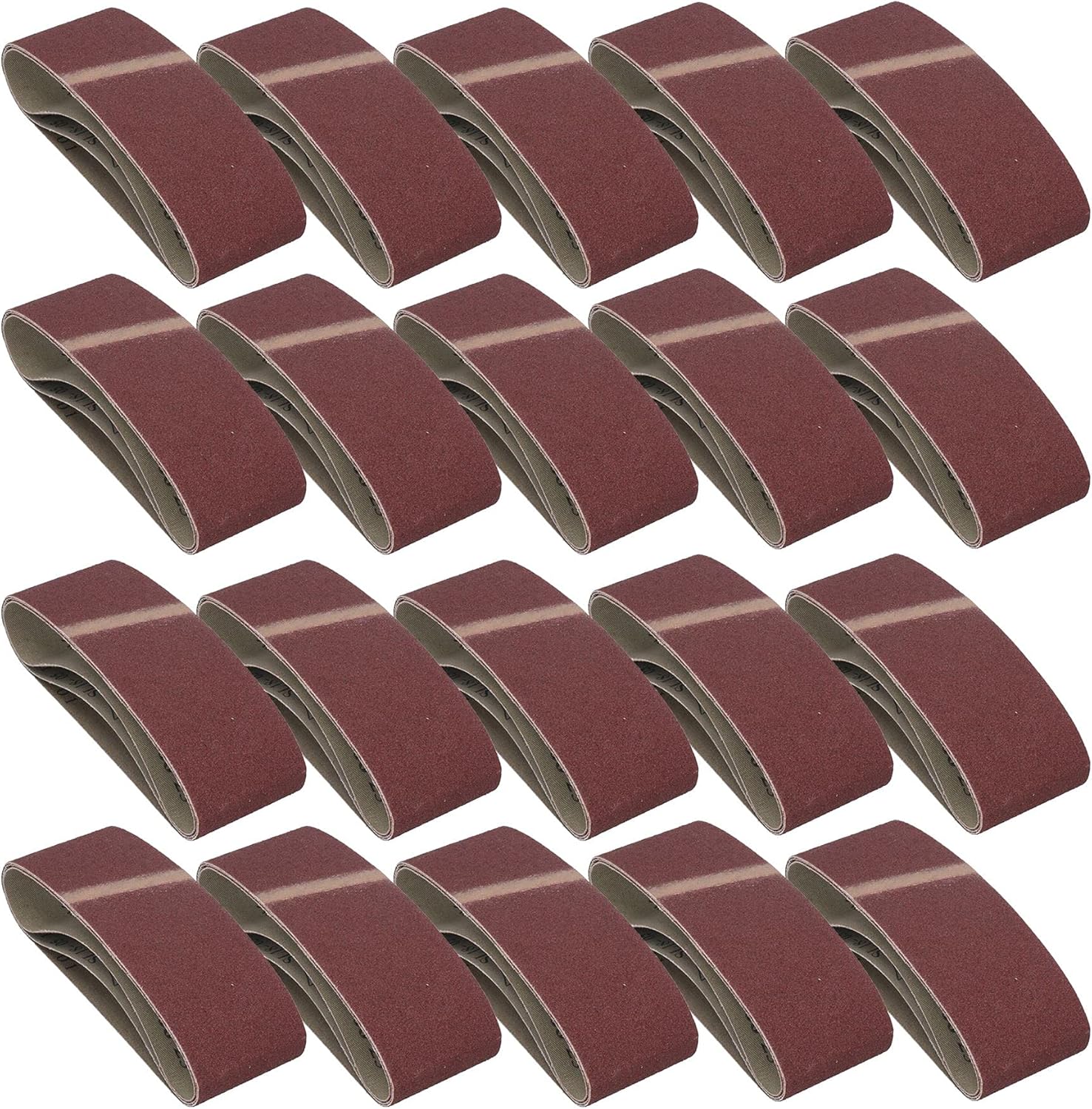 400mm x 60mm Mixed Grit Abrasive Sanding Belts Power File Sander Belt 60pc