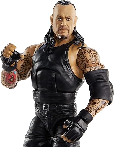 Miniatura 3 de WWE Undertaker Elite Series #80 - figura de acción de lujo con detalles faciales realistas, equipamiento de lucha icónico y accesorios