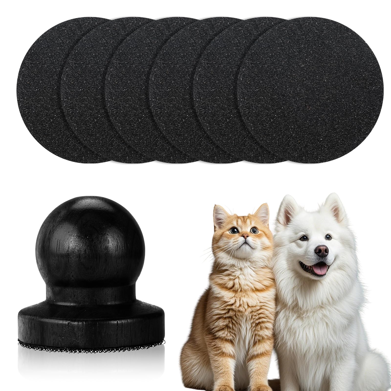 7PCS Dog Nail File, Nail File for Dogs with 6 Replaceable Sandpaper Discs