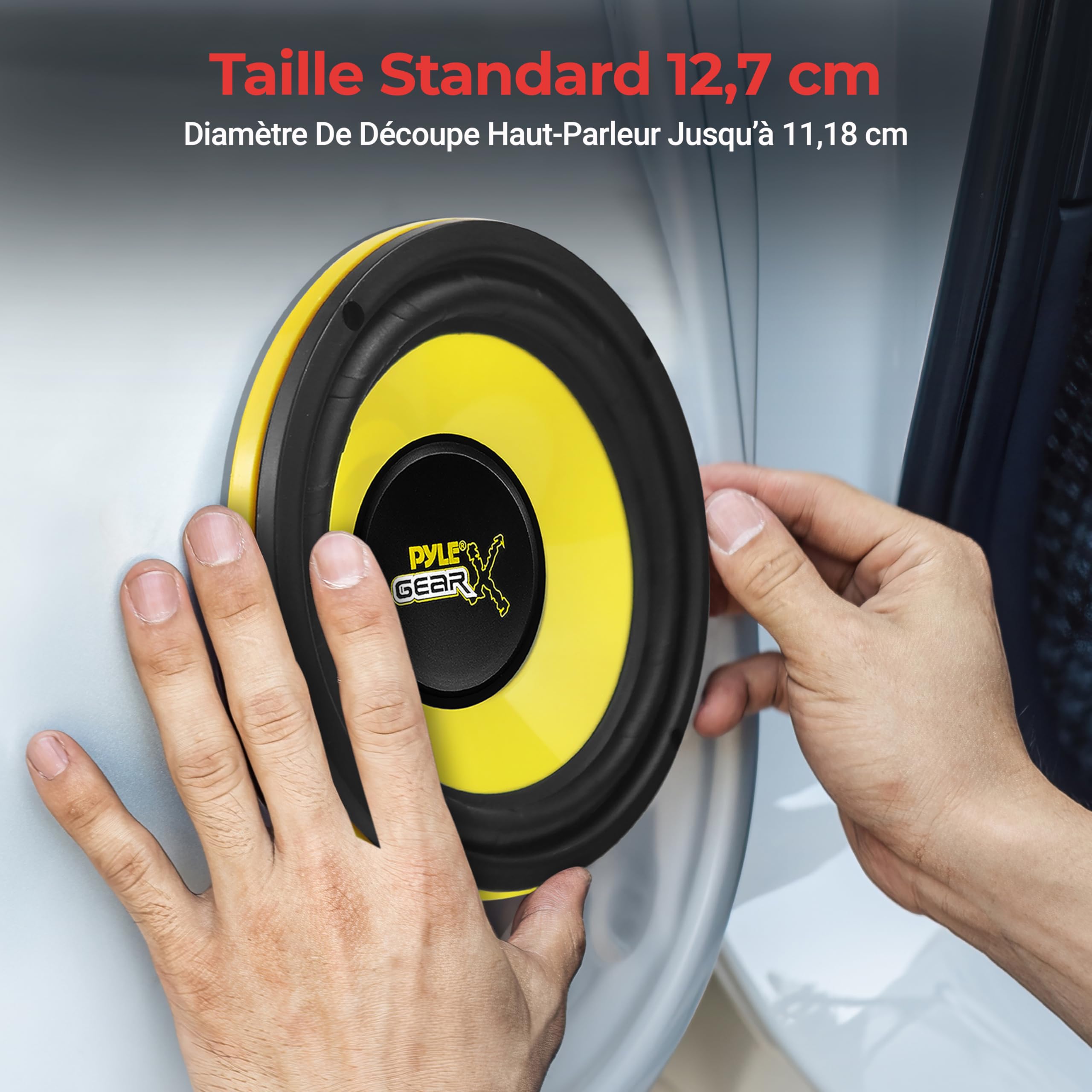 Pyle Subwoofer Voiture – 13 cm (5") – 200W – 4 Ohms – Aimant 850 g – Bobine Haute Température – Profondeur Montage 5,9 cm (2.32") – Basses Renforcées pour Système Audio Auto