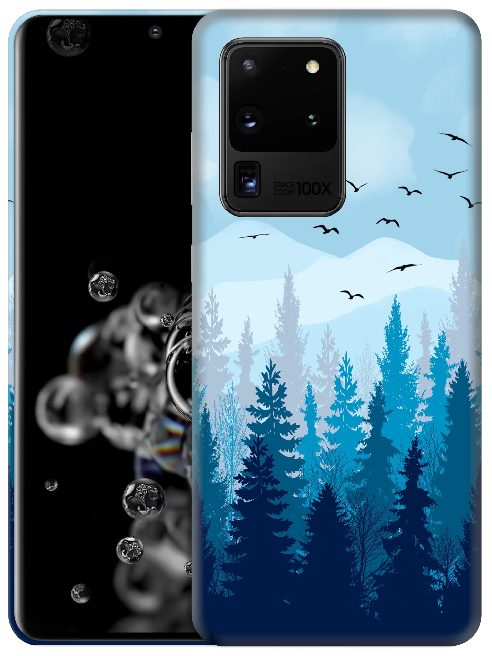for Samsung Galaxy S20 Ultra, Galaxy S20 Ultra Case - Nature Misty Forest Design Printed Slim & Sleek Cute Plastic Hard Protective Designer Back Phone Case/Cover for Samsung S20 Ultra White