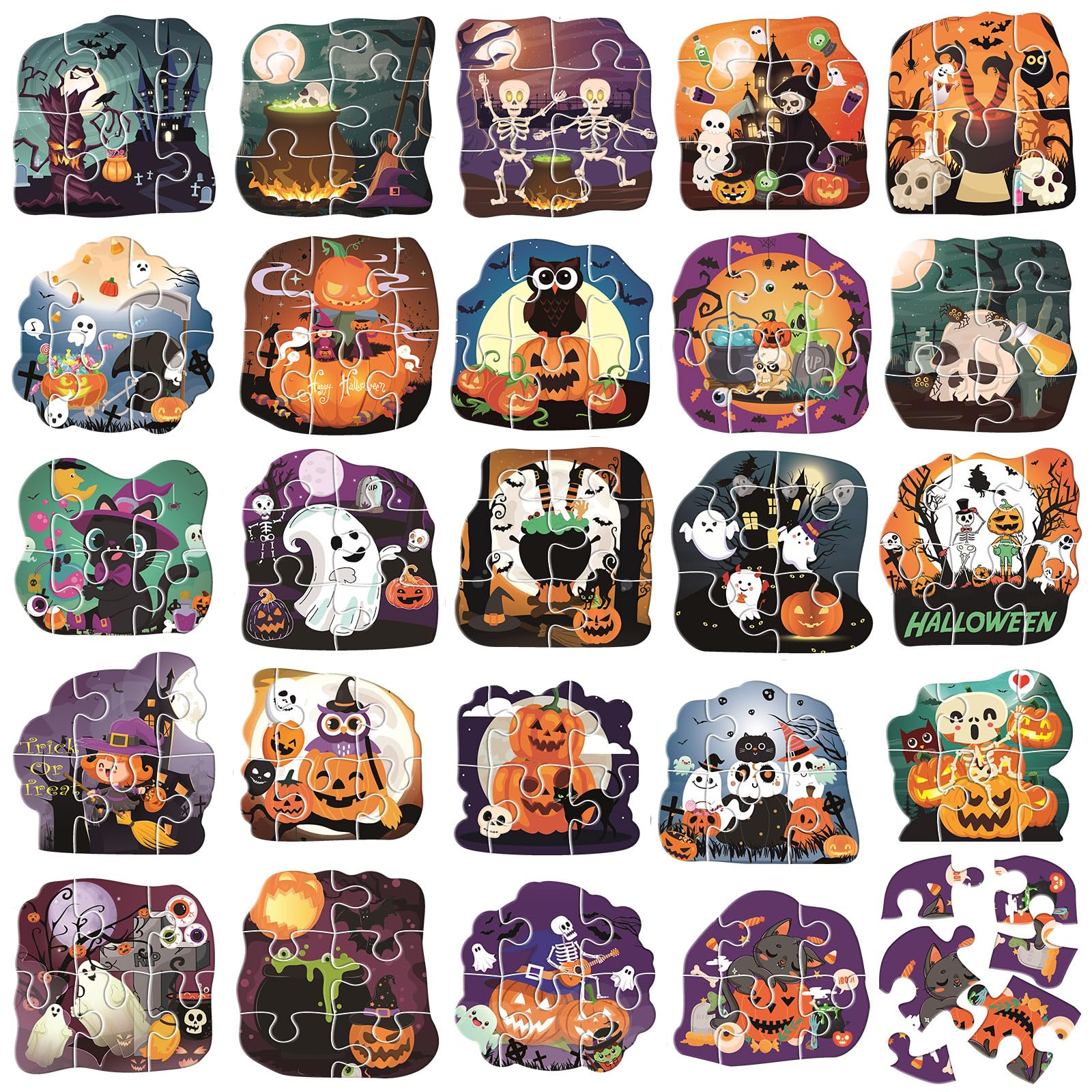 Jenaai 48 Pack Halloween Jigsaw Puzzles Set for Kid for sale Mesa, AZ