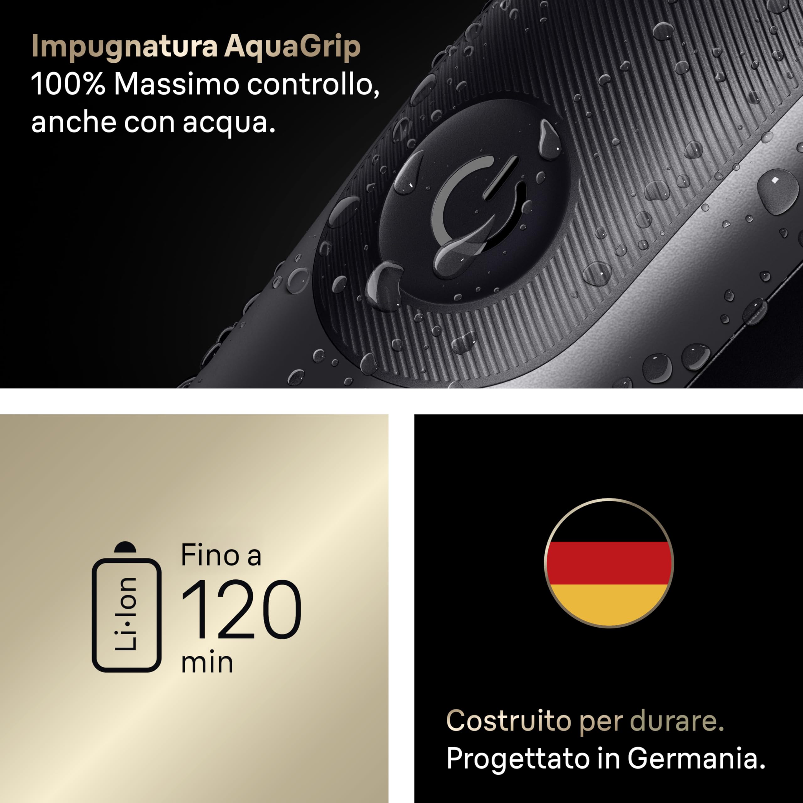 Braun Rasoio Elettrico Barba e Capelli Serie 9, Accessori AIO9545 Grigio | Rifinitore All-in-One 22in1, Rasoio Elettrico Corpo Uomo, Modalità Bodygentle, Peli Naso, Impermeabile Ricaricabile