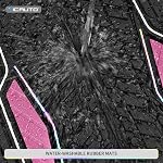 PIC AUTO Tapis de voiture, en aluminium rose-mélangé avec des tapis de voiture à bandes irisés pleine circonférence, matelas en caoutchouc universel pour voitures, camions & VUS, tout temps, non glissant, tapis d'intérieur facile à nettoyer