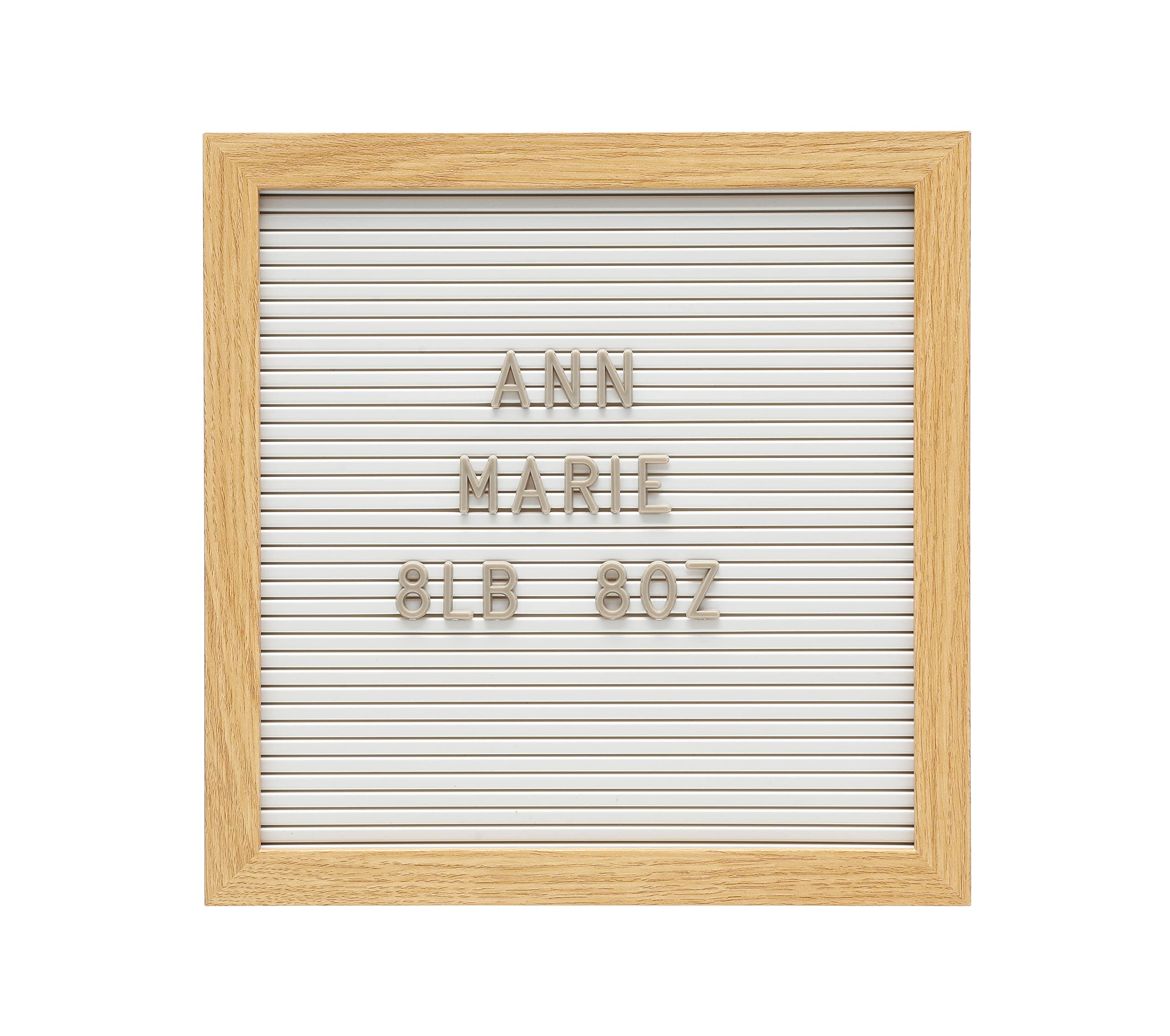 Kate & Milo Letterboard Set, Message Board for Sharing Pregnancy, Baby Milestone and Back to School Personalized Messages, Gender-Neutral Baby Nursery and Home Décor, White
