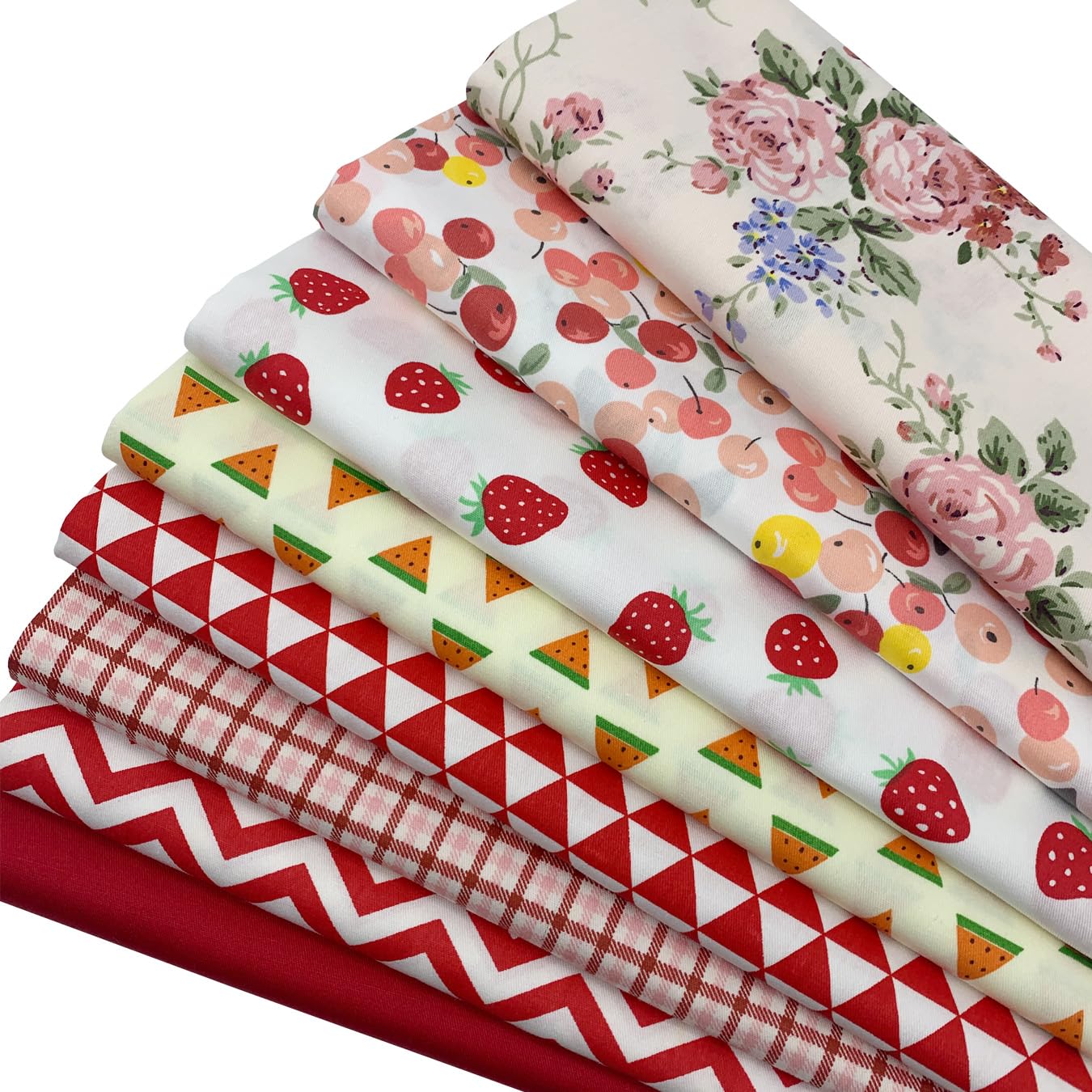 Tessuto Di Cotone Patchwork 6 Pezzi 50x50cm - Per Cucito Creativo, DIY E Lavabile - Rosa - Foto 6