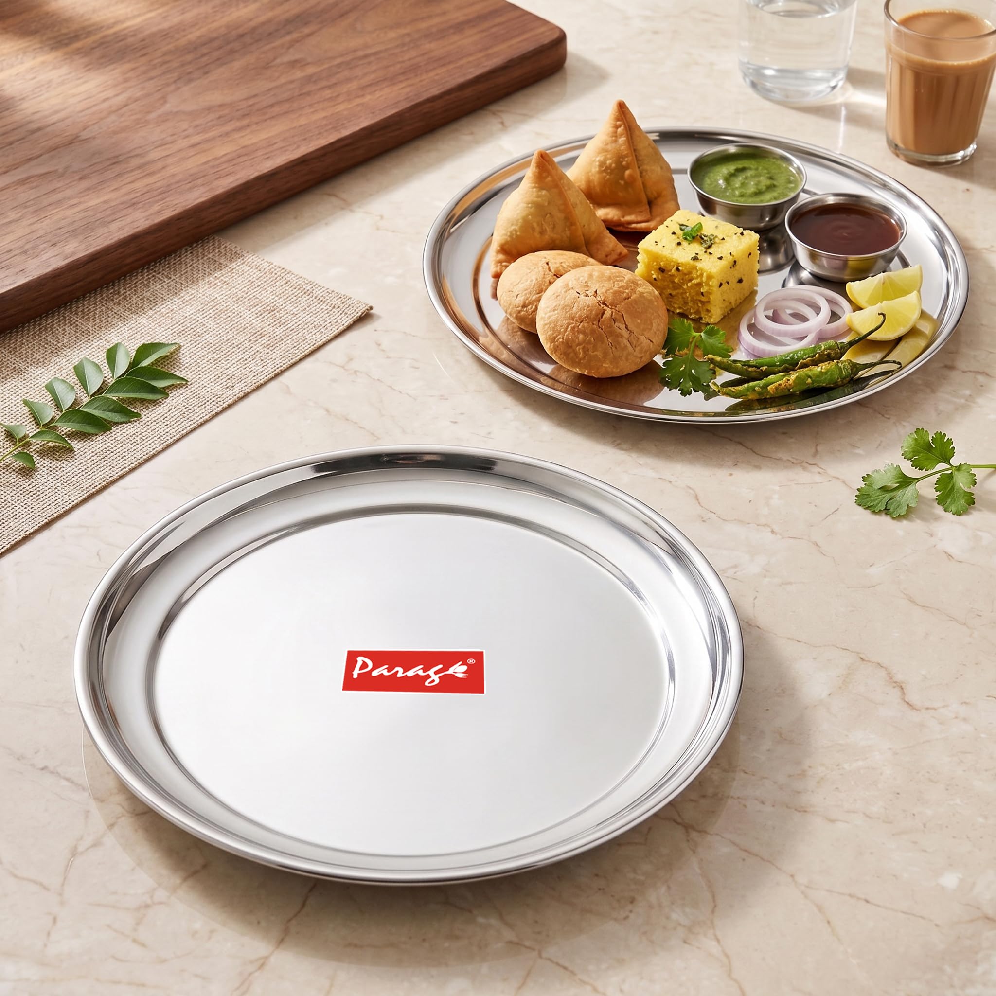 Parage Stainless Steel Plates - Set of 3 -3