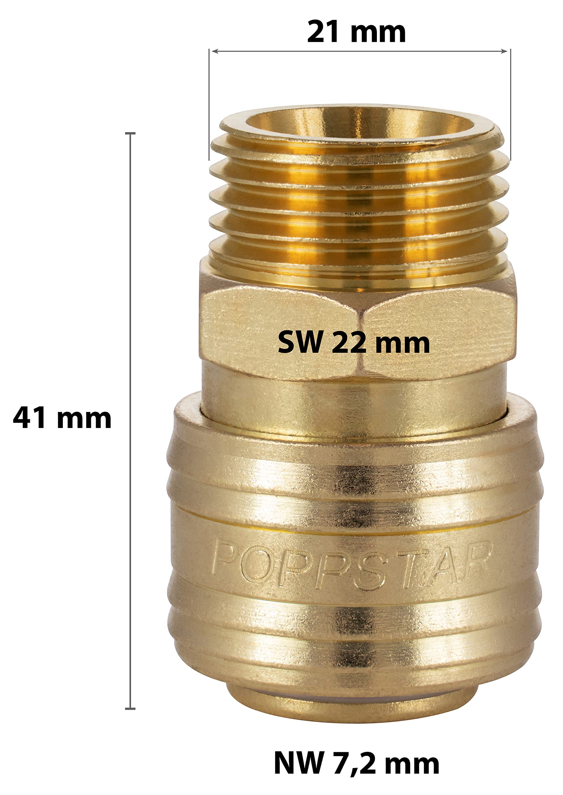 10x Buses De Soufflage Monotrou à Buse Plate à Filetage Extérieur Jaune