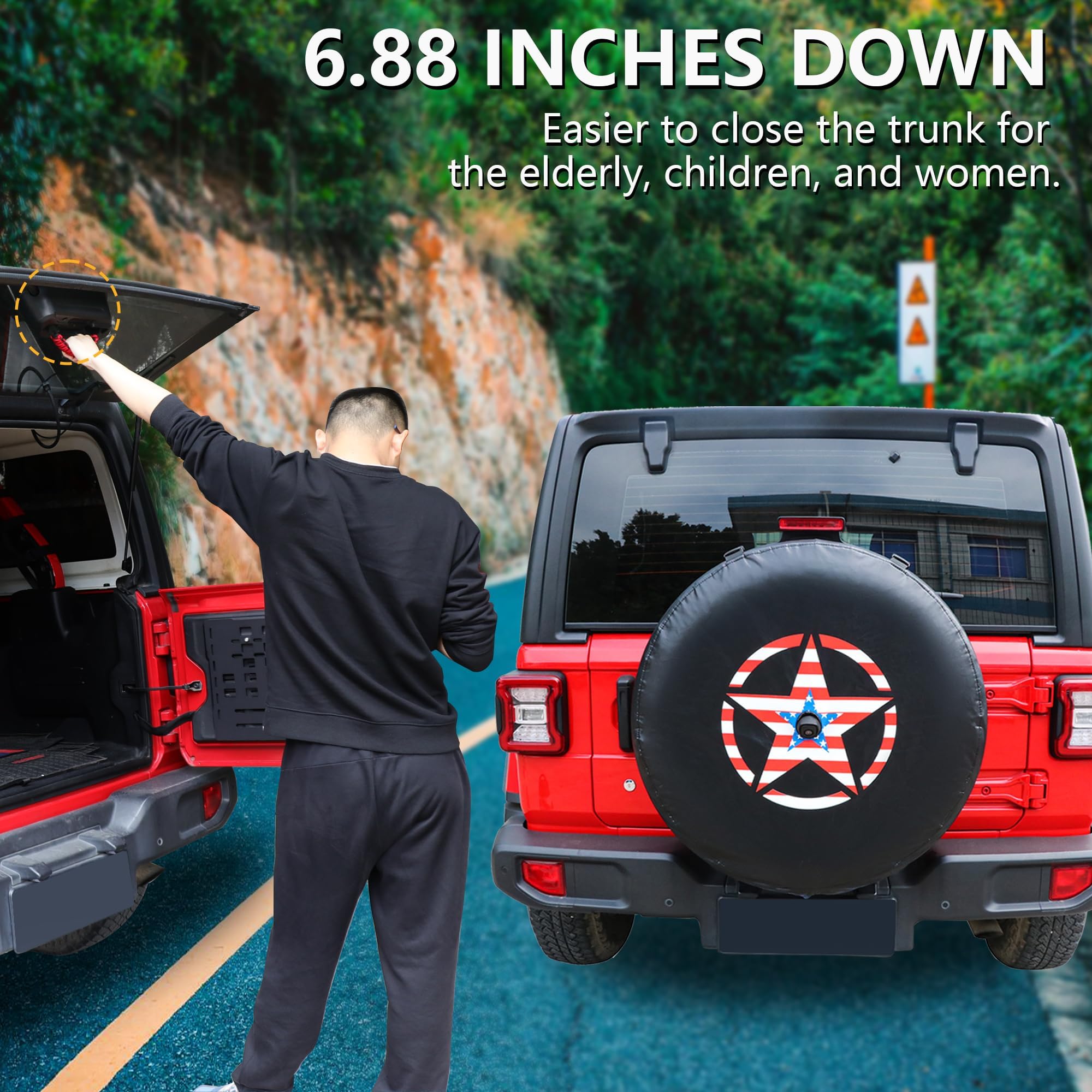 Uchwyt tylnej szyby Uchwyt Uchwyt Kompatybilny z 2018-2024 Jeep Wrangler JL 4XE Uchwyt wspomagający szybę tylną tylną szybę