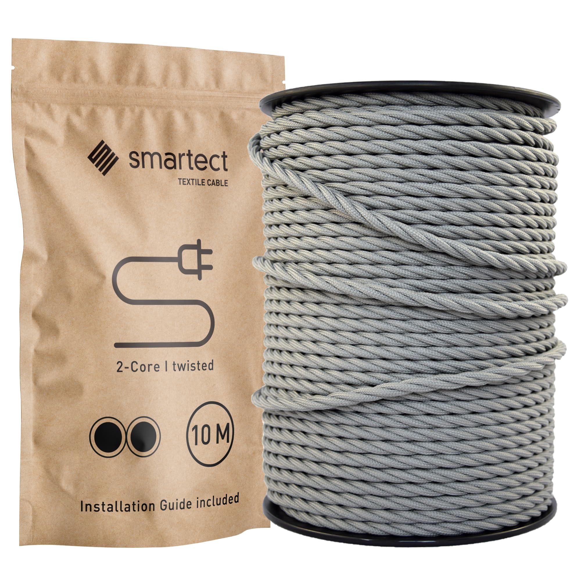 smartect Braided Cable twisted, Dark Grey