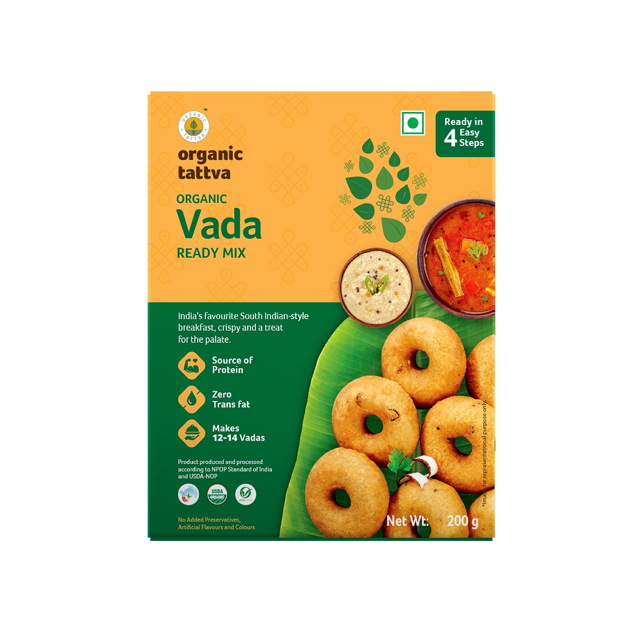 Organic Tattva, Instant Ready to Eat Vada Mix- 200 Gram (B08RN4NH8P) Amazon Price History, Amazon Price Tracker
