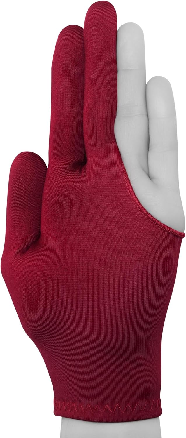 Red Functional Billiard Pool Cue Glove - One Size Fits All