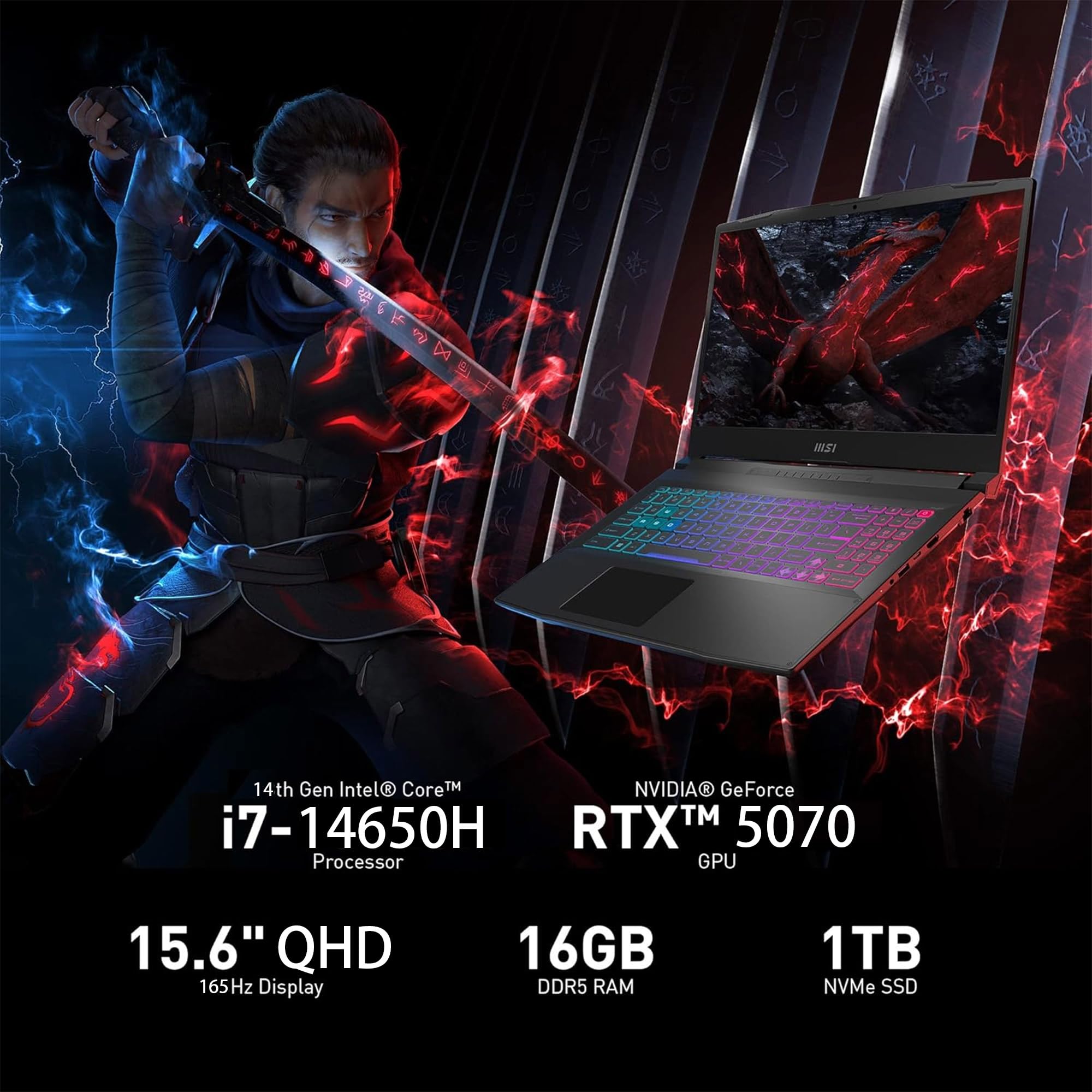 Amazon.com: msi Katana 15 15.6” 165Hz QHD Gaming Laptop: Intel