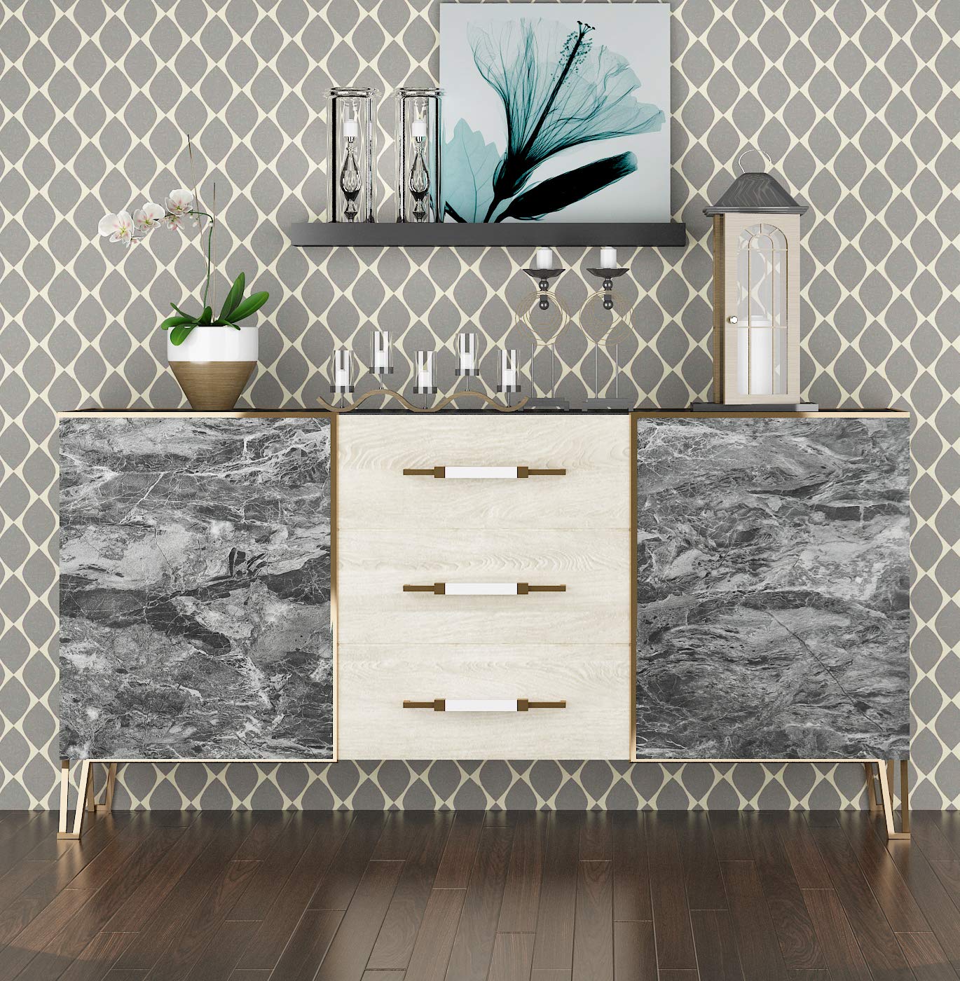 Livelynine - Papel pintado de concreto con textura de 40.13 x 500.38 cm, para paredes de