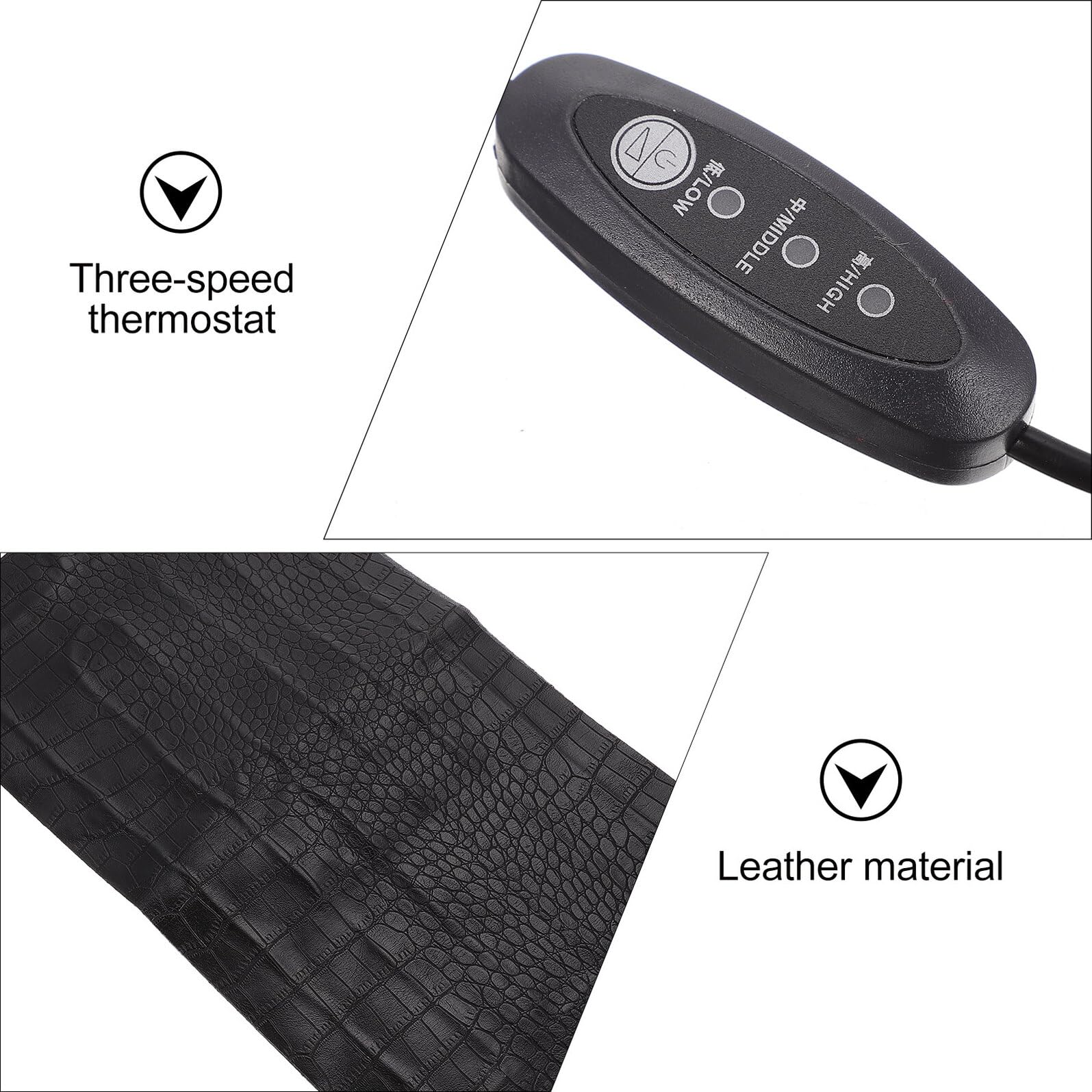 POPETPOP Alfombrilla Calefactable para Reptiles Control de Temperatura USB de 3 Niveles, Manta Térmica Portátil para Mascotas y Uso al Aire Libre