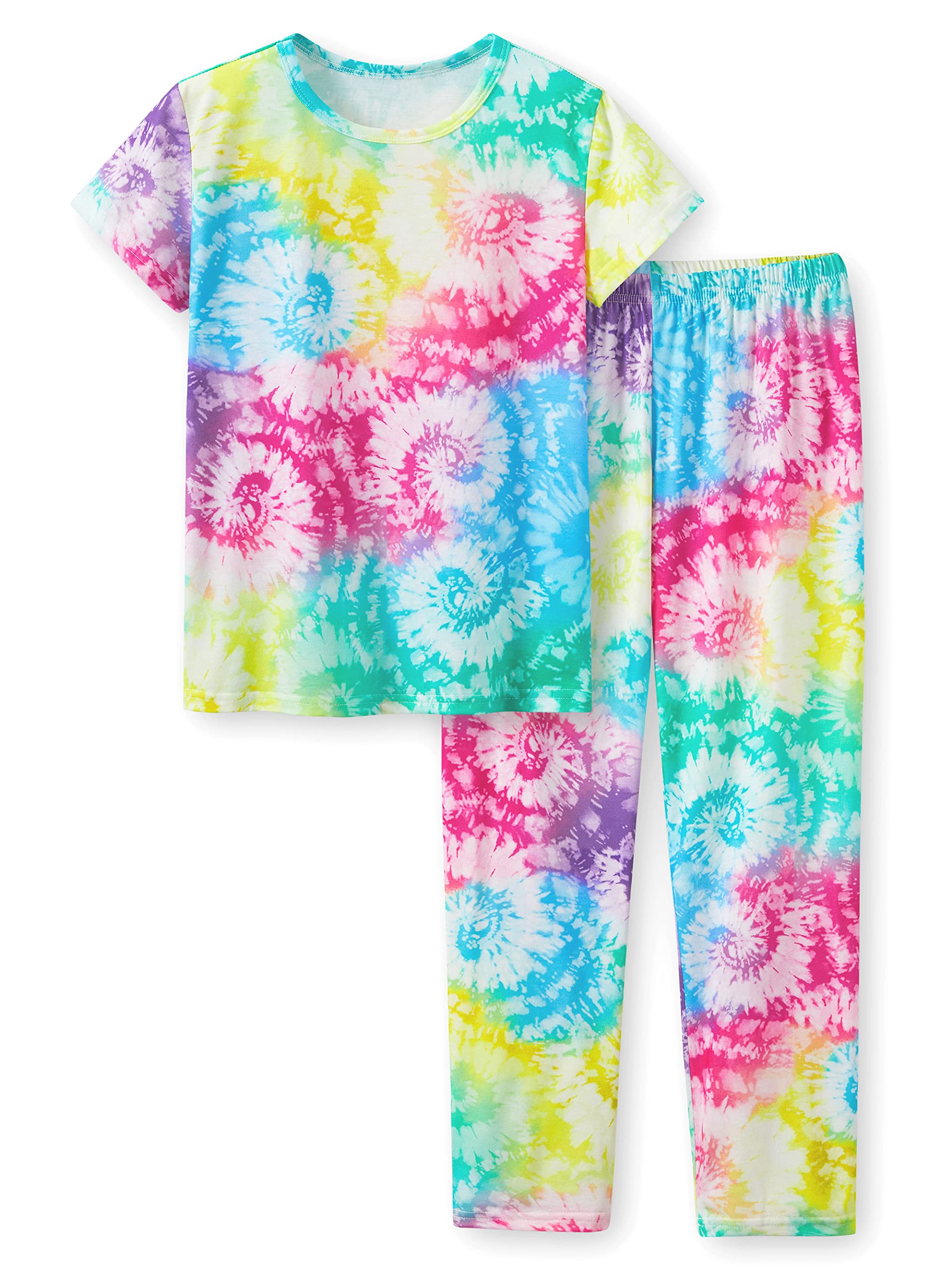 Beezizac Girls Pajamas Cute Print Short/Long Sleeve Pants Set Size 6-18