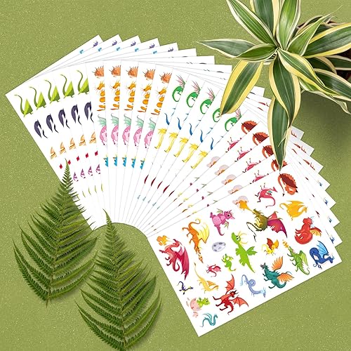 Miniatura 7 de Suministros de decoración de tatuajes de dragón, recuerdos de decoración de dragón, impermeables, temporales, calcomanías de dibujos animados para