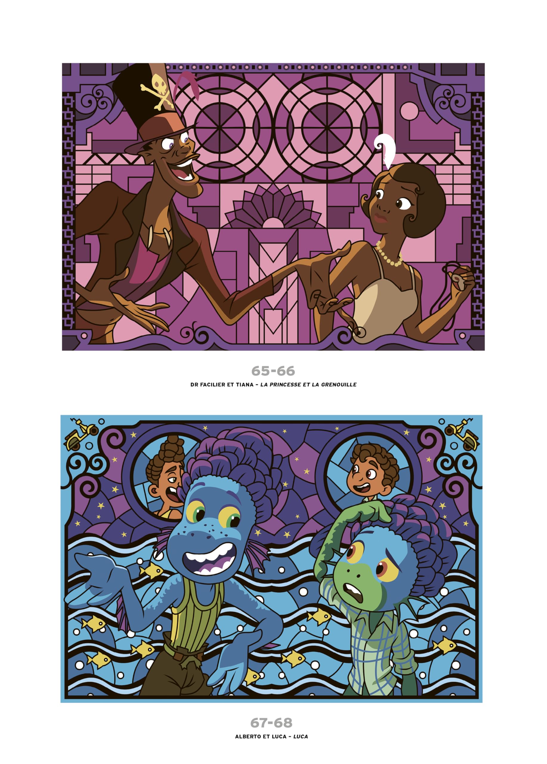 Coloriages mystères Disney - Vitraux Tome 2