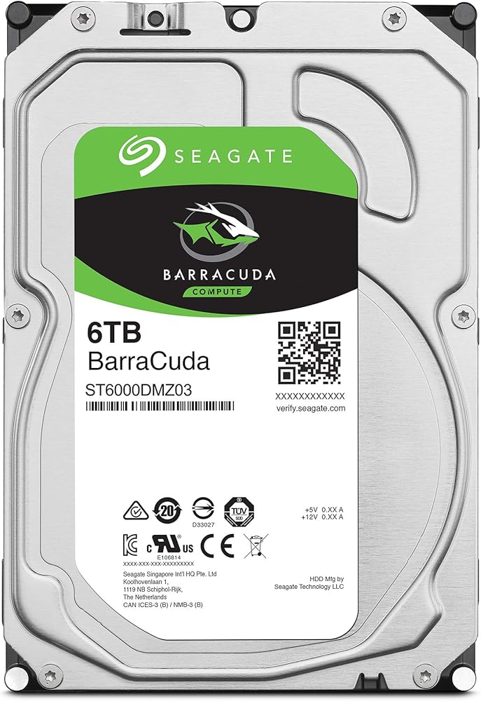 Seagate BarraCuda 6TB Internal Hard Drive HDD – 3.5 Inch SATA 6 Gb/s 5400 RPM 256MB Cache for Computer Desktop PC thumbnail 2