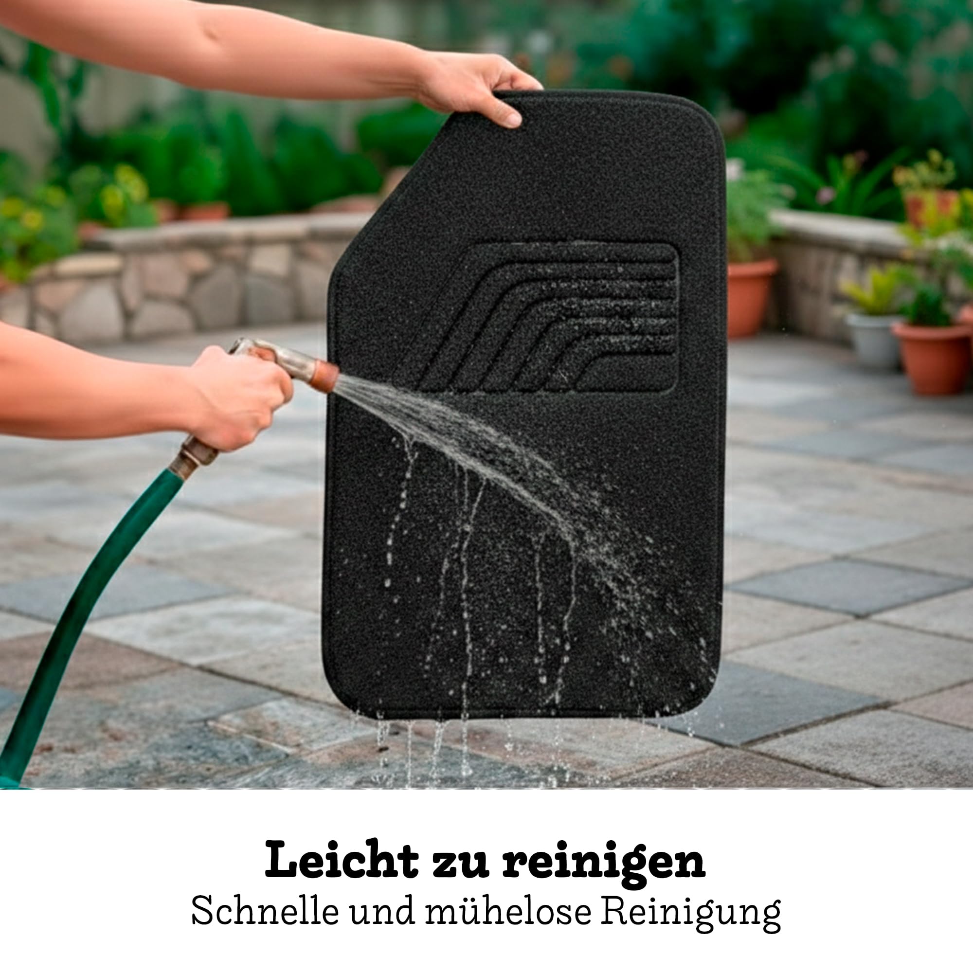 Universal-Auto matten, 4er-Pack (2 automatten vorne + 2 hinten), Teppichmatten für den Boden, rutschfeste Matten, leicht zu reinigen, Autozubehör für den Innenraum
