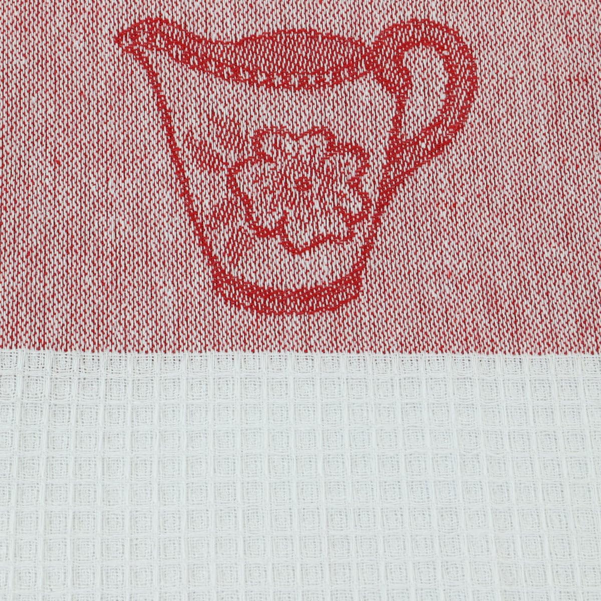 Set di 12 strofinacci in cotone a nido d'ape jacquard REBECCA – multicolore – 55 x 75 cm