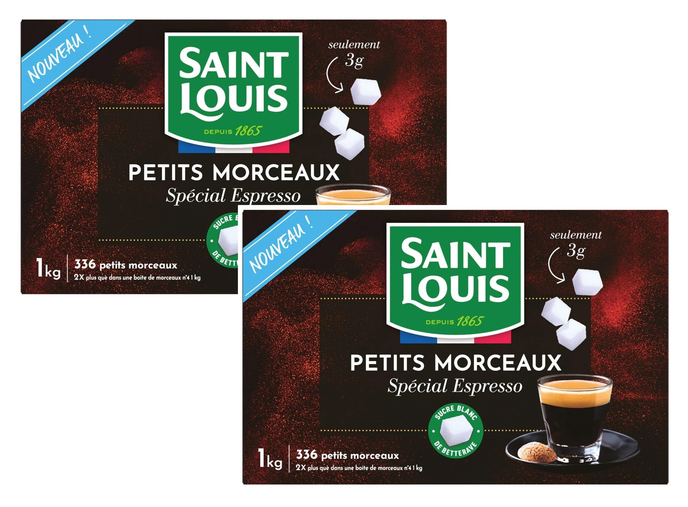 Saint Louis sucre petits morceaux spécial Espresso 1kg - Lot De 2 - Vendu Par Lot - Offre Spéciale