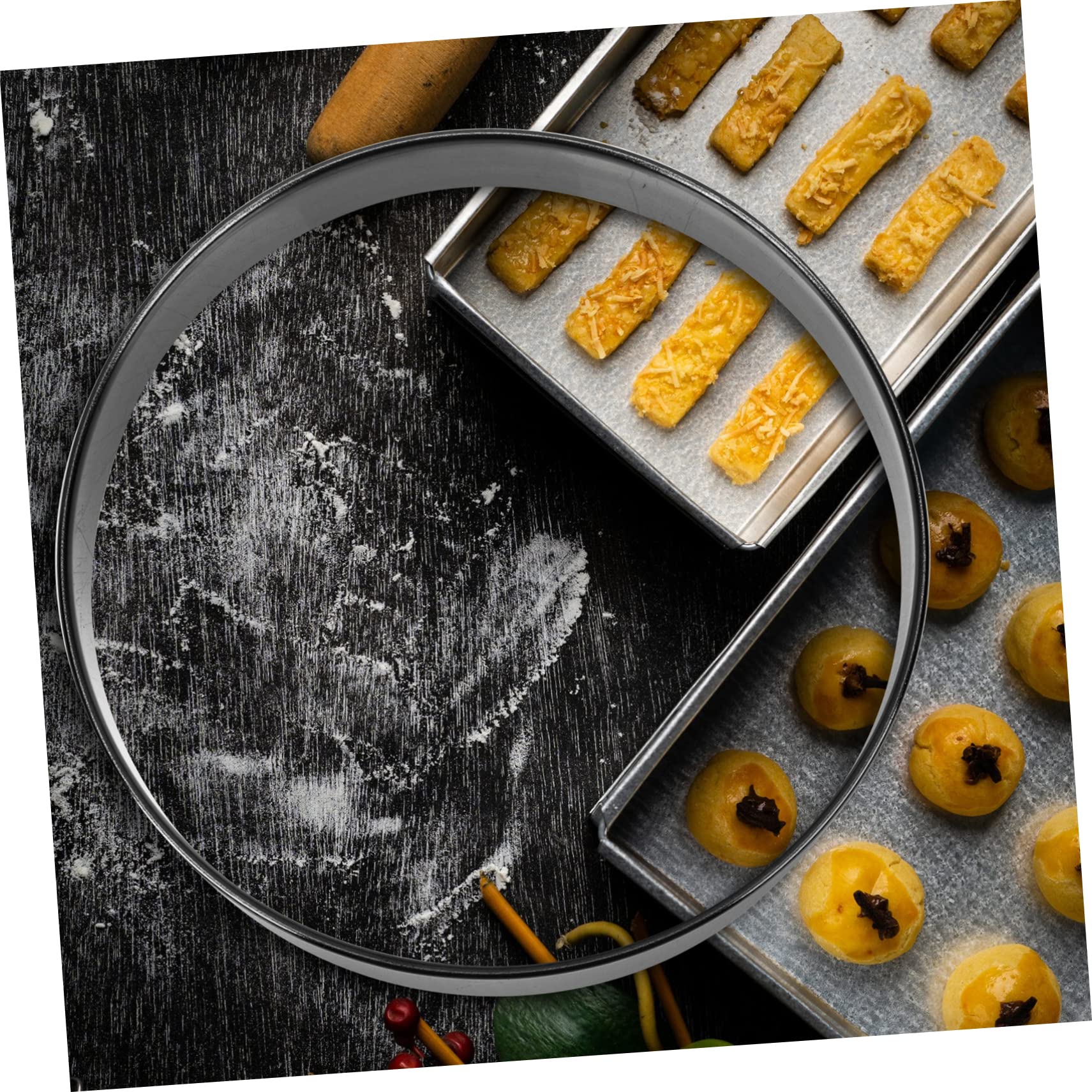 IMIKEYA 3stücke Edelstahl Pizza Saucing Runder Muffinring Für Gleichmäßiges Verteilen Von Belag Für Pizza Und Muffins Ca Hochwertiges Backzubehör Leicht Zu Reinigen