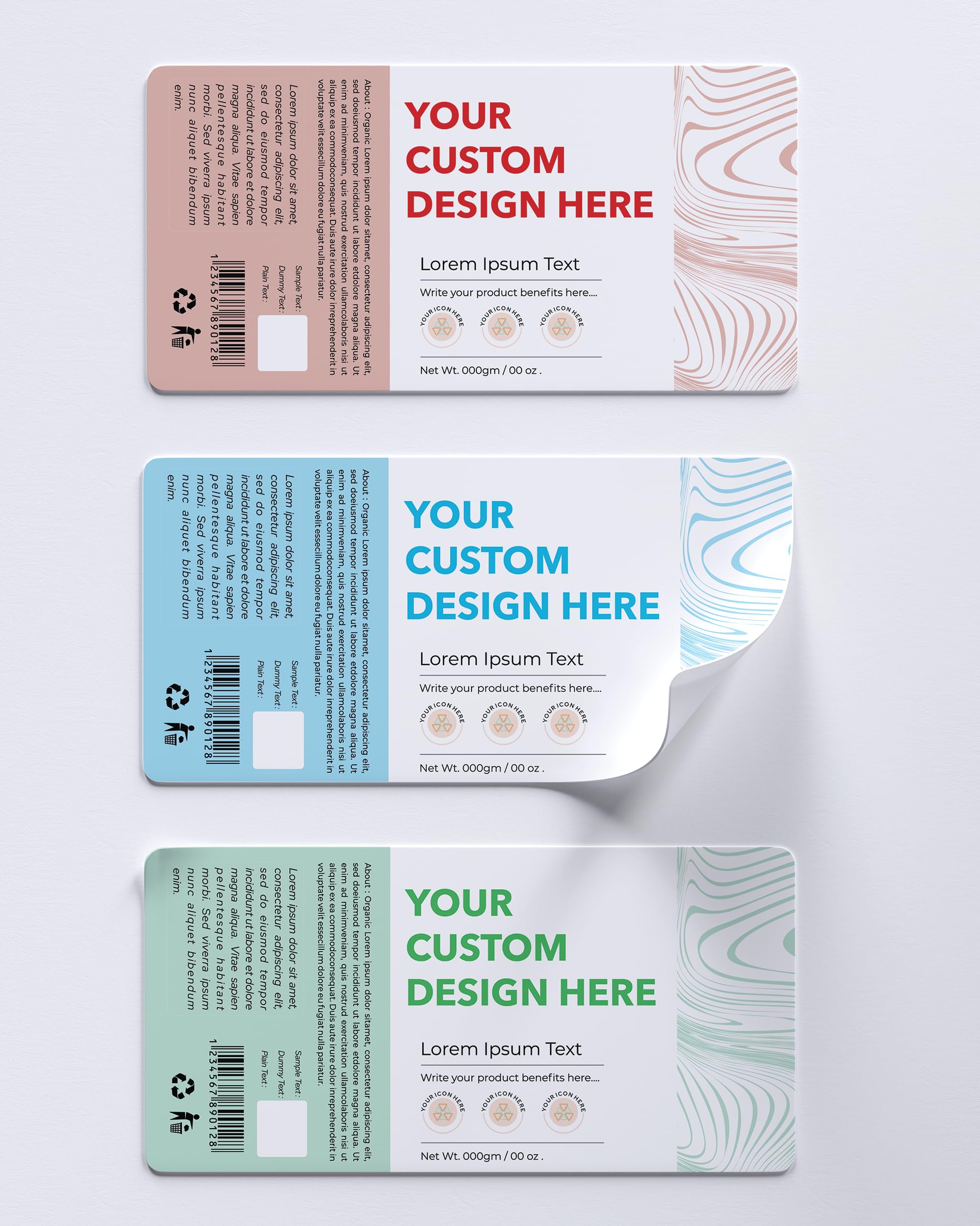 Custom 2" x 4" Rectangle Paper Labels - Personalized Rectangle Stickers for Candles, Jars, Bottles and Businesses (20-5,000 Labels)