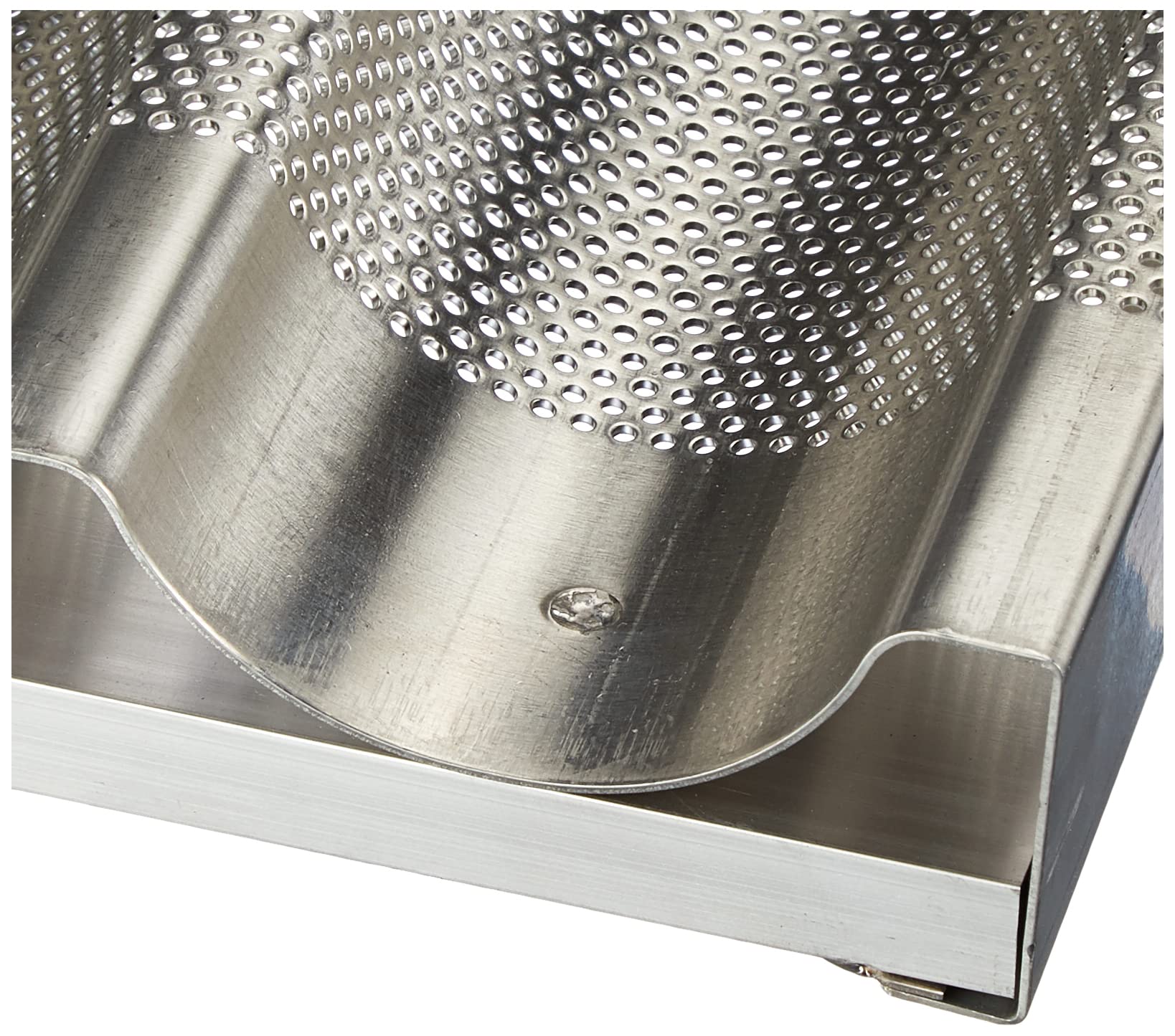 Agnelli Ollas Bandeja Gastronorm 1/1 Perforado para Baguettes, Aluminio, Plata