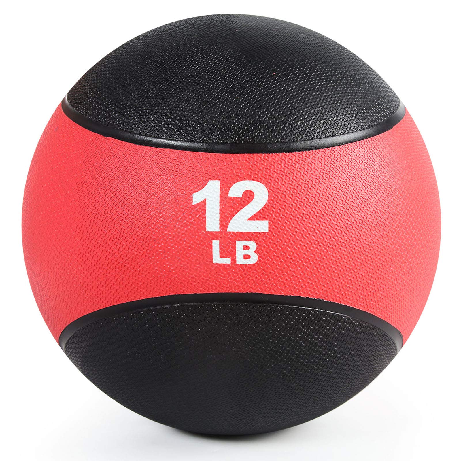 RitFit Weighted Medicine Ball - Non-Slip Rubber Shell & Dual Texture Grip - Workout Exercise Ball for Core Strength, Balance Training, Coordination