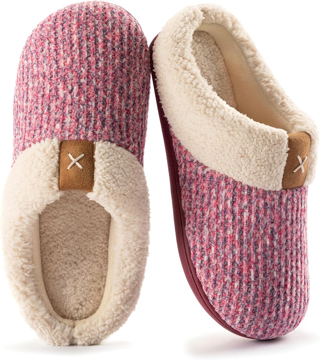 ULTRAIDEAS Pantuflas de Casa Acogedoras para Mujer, Acolchado de Espuma Viscoelástica, Suela Antideslizante para Interior y Exterior, Regalo de Comodidad para el Hogar