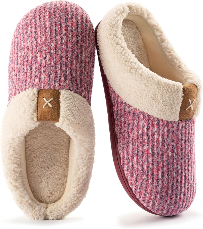 ULTRAIDEAS Pantuflas de Casa Acogedoras para Mujer, Acolchado de Espuma Viscoelástica, Suela Antideslizante para Interior y Exterior, Regalo de Comodidad para el Hogar
