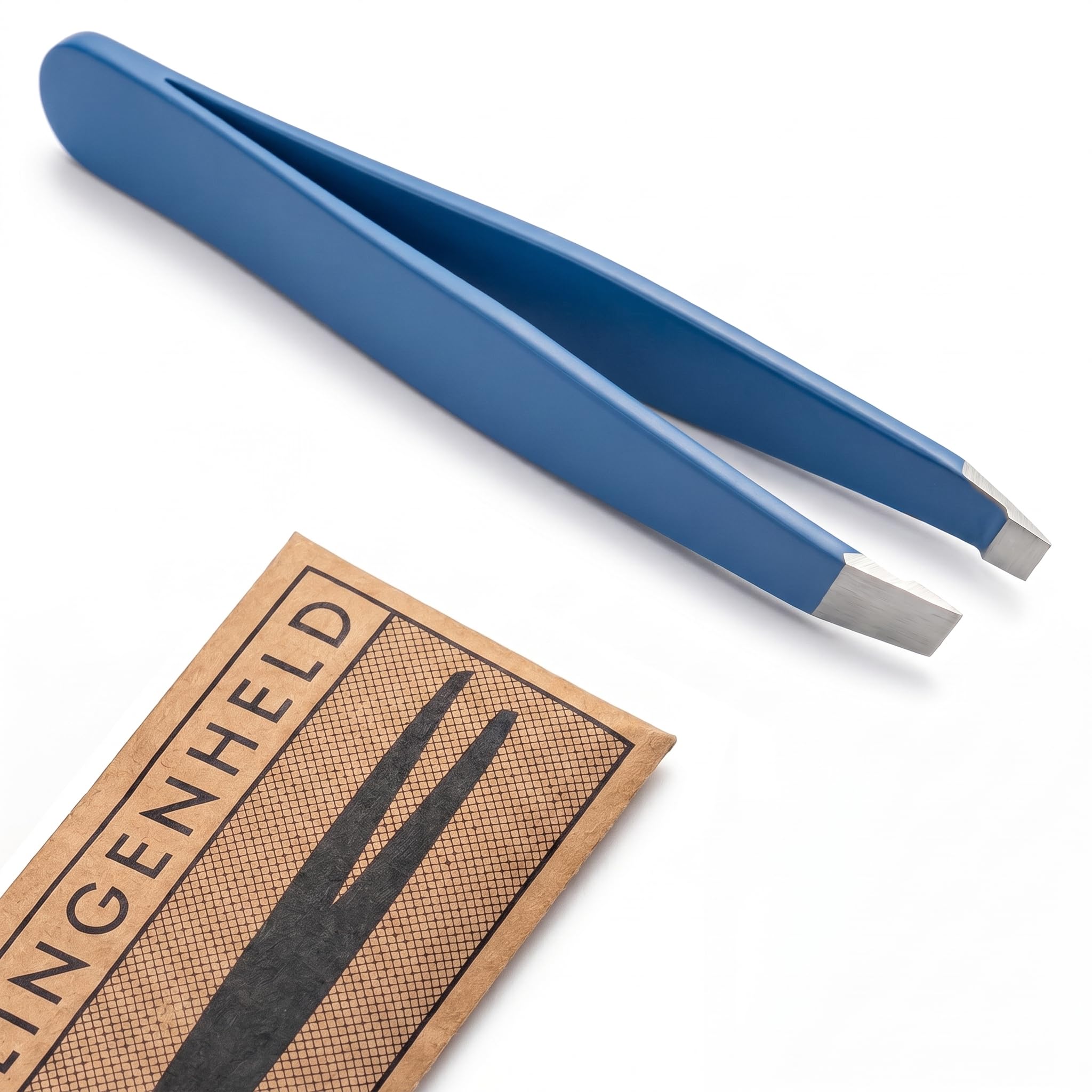 KLINGENHELD® Haargenaue Pinzette - greift jedes Haar beim 1. Versuch ohne durchrutschen - Pinzette Augenbrauen Zupfen handgeschliffen, schließt Jahr für Jahr bündig (50 Farben)