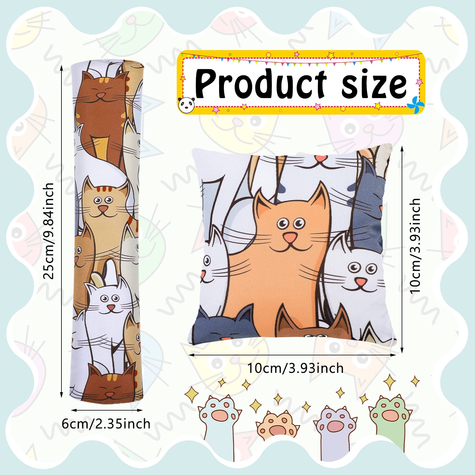 Hungdao 8 Stück Katzenminze Kicker Toys Katze Kick Sticks Interaktive Katzenminze Spielzeug Bite Resistant Cat Pillow Toys Cat Kicker Spielzeug für Indoor Kätzchen Haustier Kaubedarf 2 Formen und 4