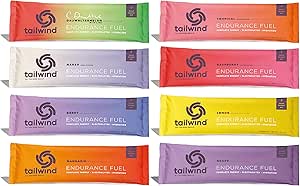 Tailwind Grab-and-Go Endurance Fuel Single Serve Assorted Flavors (Pack of 8) - Hydration Drink Mix with Electrolytes, Carbohydrates - Non-GMO, Gluten-Free, Vegan, No Soy or Dairy