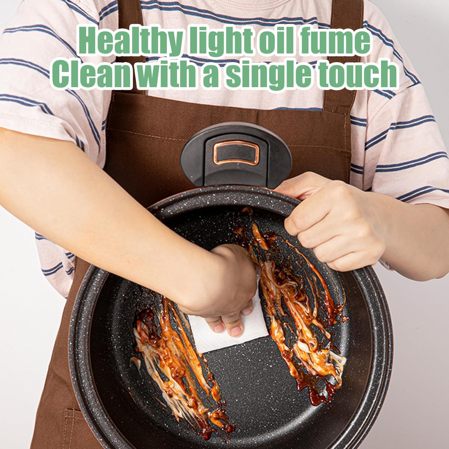 8L Mini Fast-Heating Pressure Cooker with Locking Handles, Non‑Stick Stockpot with Transparent Lid for Gas, Induction & Electric Hobs, Compact Kitchen Multi‑Cooker, Green.