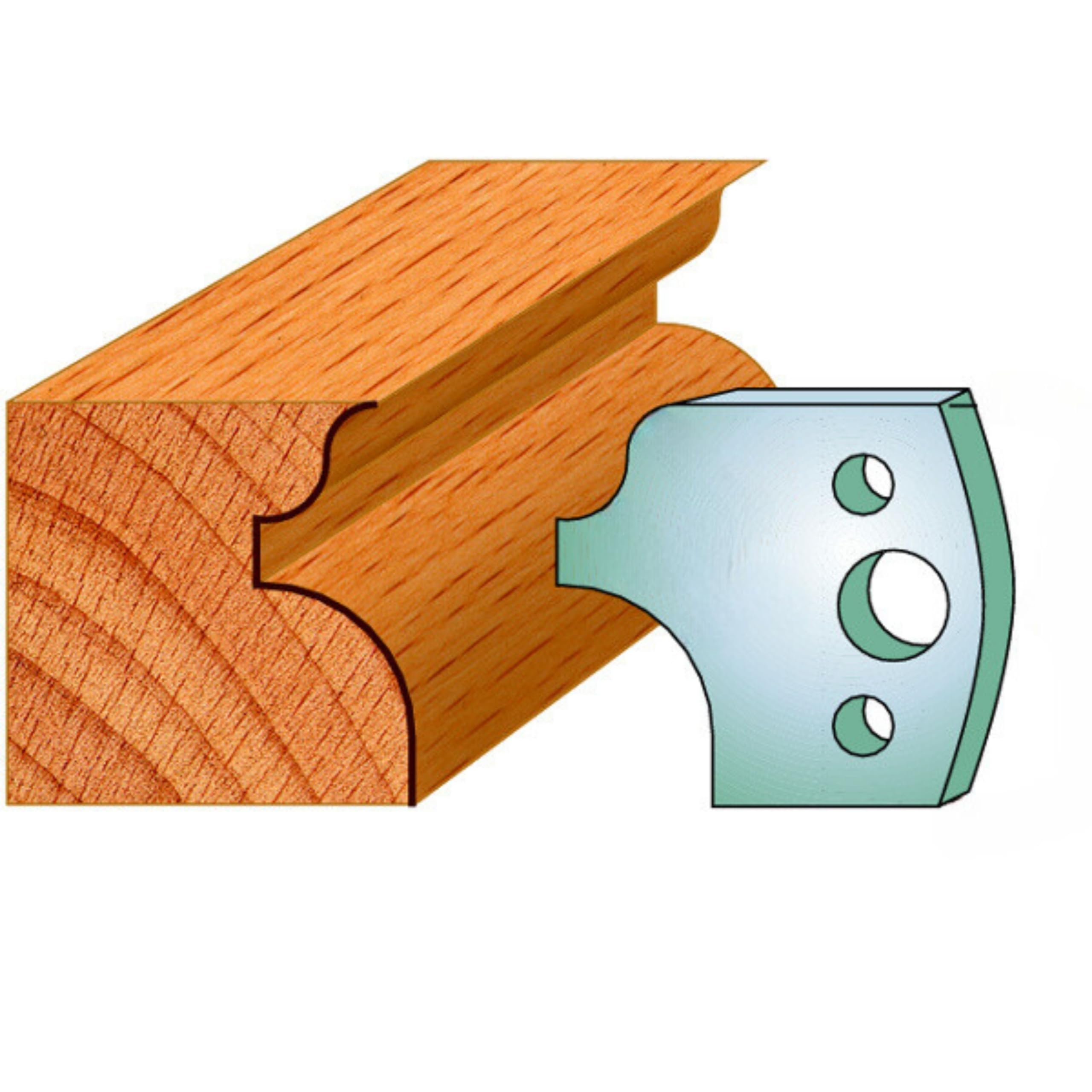 Couteaux et limiteurs de fraises Euro 40 mm Profile 011 Xcalibur Tooling en lot de 2 pièces