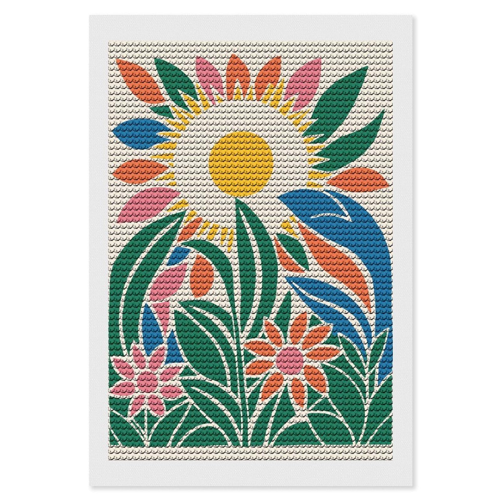 Junmoney Iowa Sunshine Diamond Art Kit 8"x12", Neat Printed Canvas, Finish and Display, Relaxing DIY Hobby, Living Room Decor