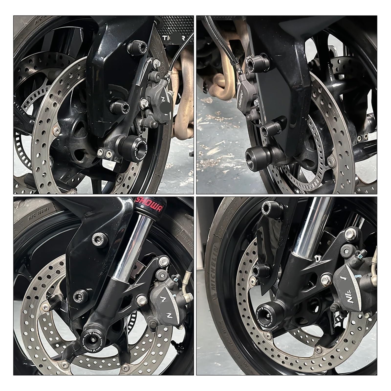 Moto Tamponi Paratelaio Per 660 800 Moto Slider Telaio Protezione Antiurto Asse Ruota Protezioni Carenatura Motore Pad Forcellone Supporto Bobina