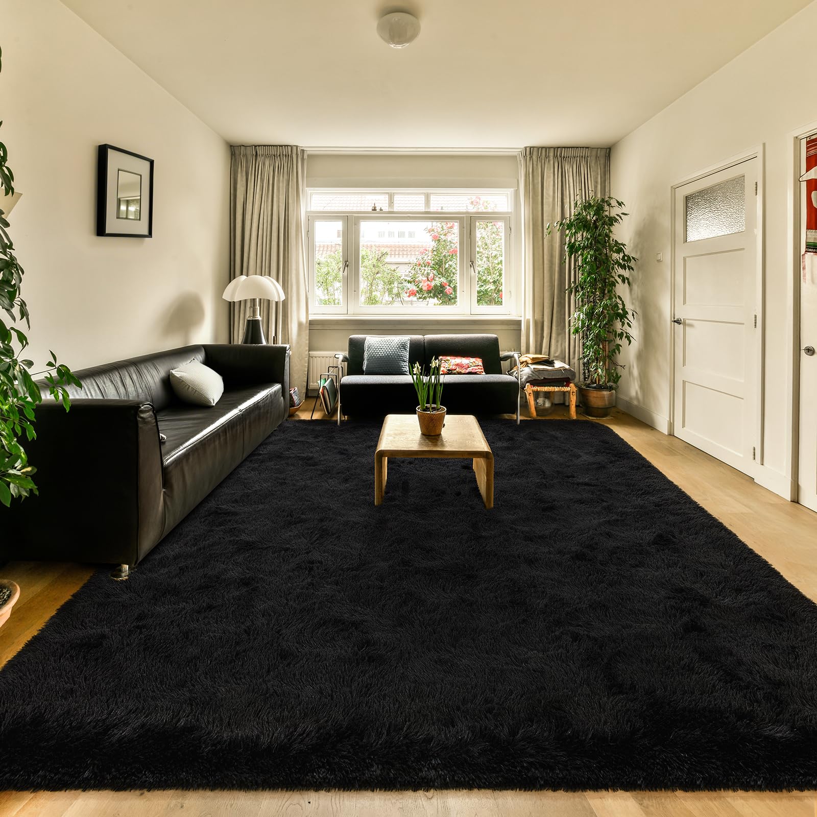 Amazon.com: HOMORE Rugs for Living Room 6x9 Black Fluffy Area Rug Amazon.com: HOMORE Rugs for Living Room 6x9 Black Fluffy Area Rug