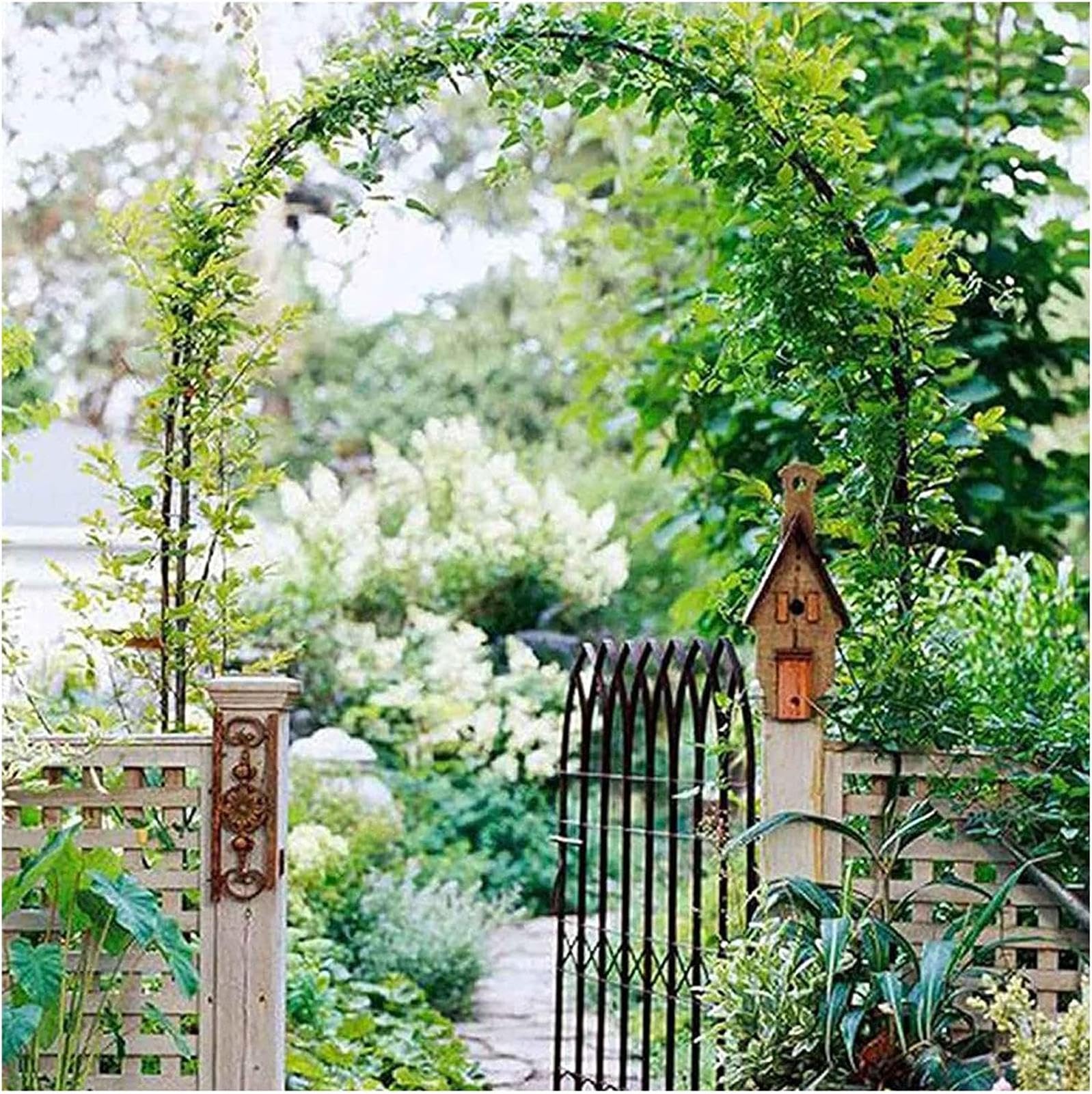 Tuinbogen Metalen bruiloft Rozenboog Tuinboog Klimplant weerbestendig boog achtergrond voor verjaardagen, bruiloften,evenementen,Tuin Decoratie Klimrozen,bloem,ballon,tuindecoratie