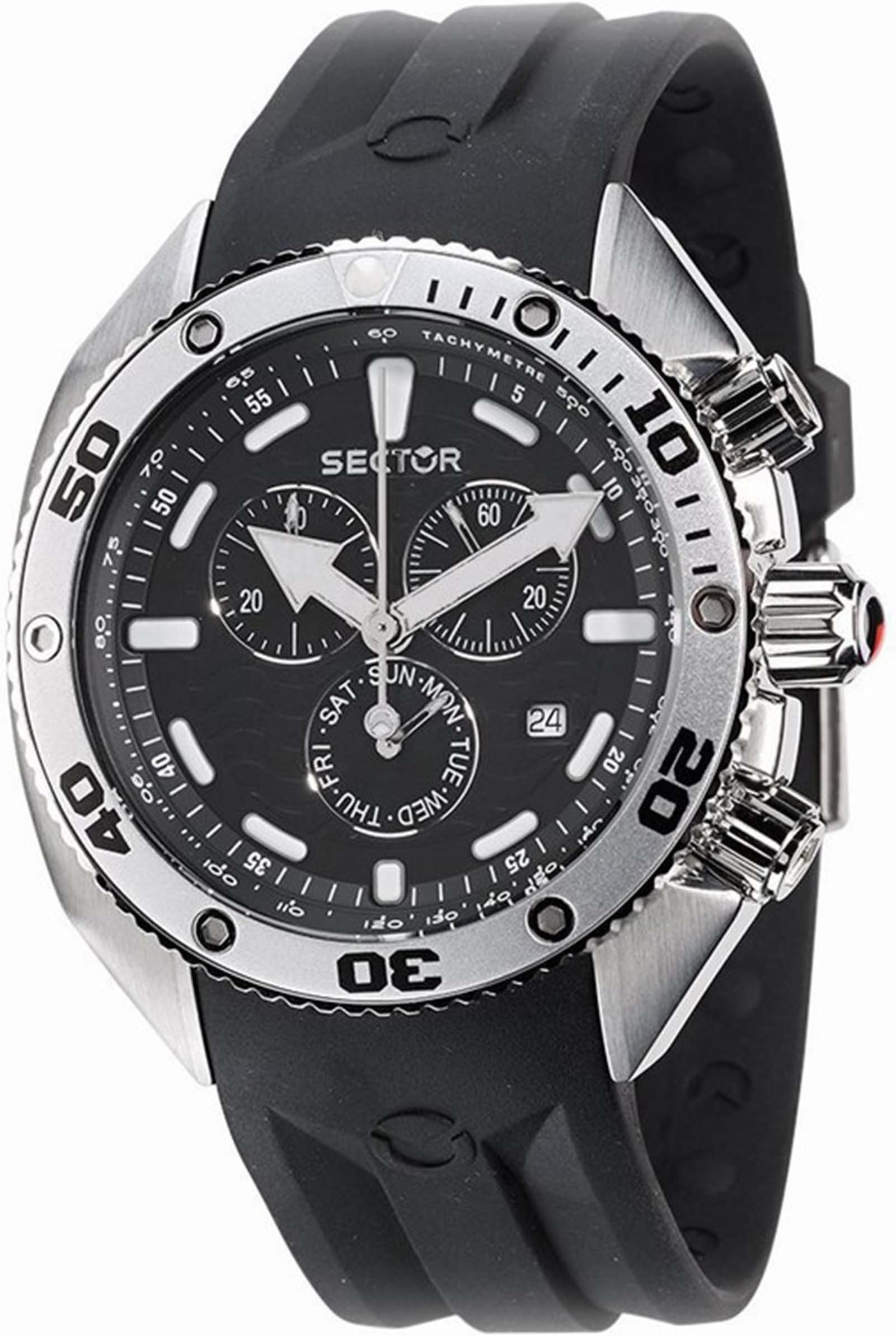 Sector Men's R3253178045 Shark Master Analog Display Quartz Silver Watch
